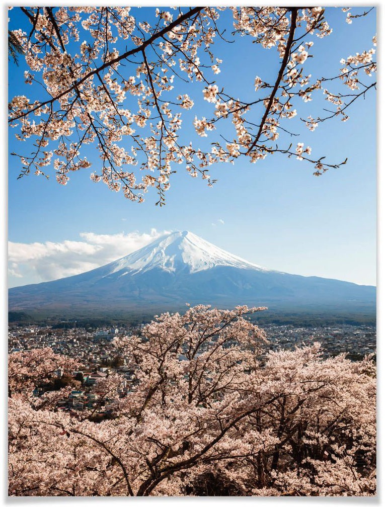 Image of Wall-Art Poster »Mount Fuji Japan«, Berge, (1 St.), Poster, Wandbild, Bild, Wandposter bei Ackermann Versand Schweiz