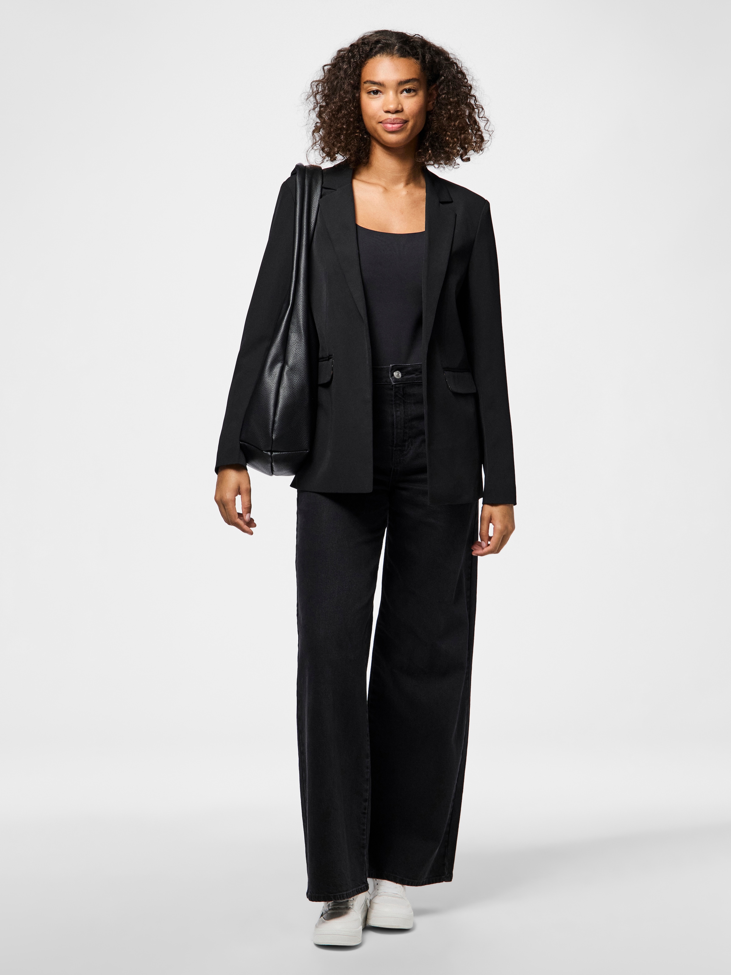 pieces Longblazer »PCBOZZY LS DETAIL BLAZER NOOS BC«, mit Leo Futter
