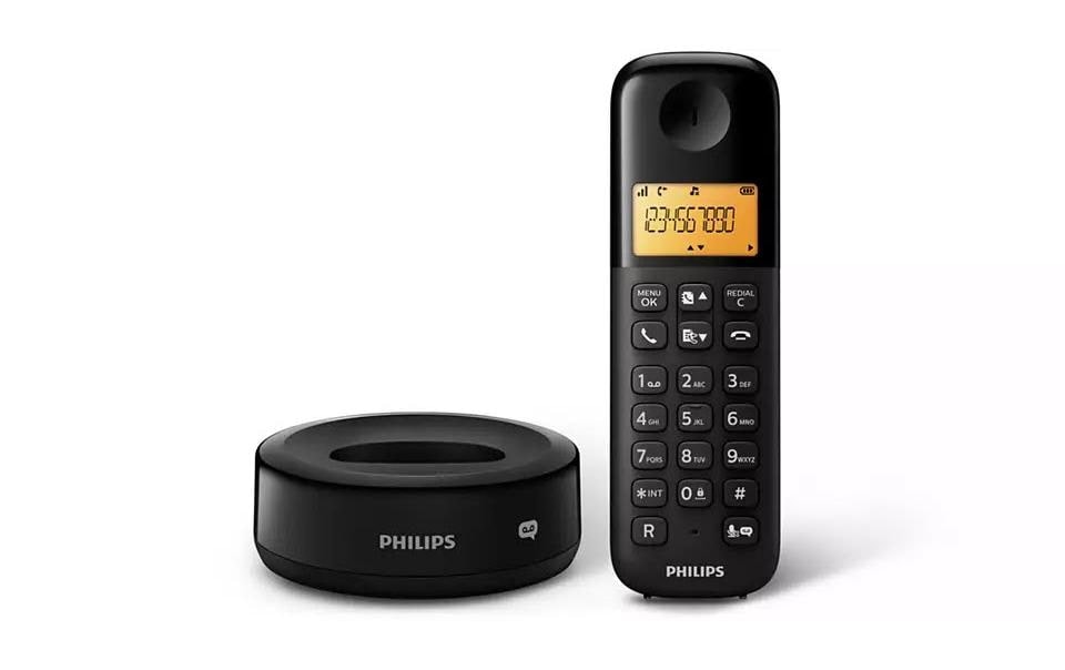 Philips Schnurloses DECT-Telefon »D1651B Schwarz«