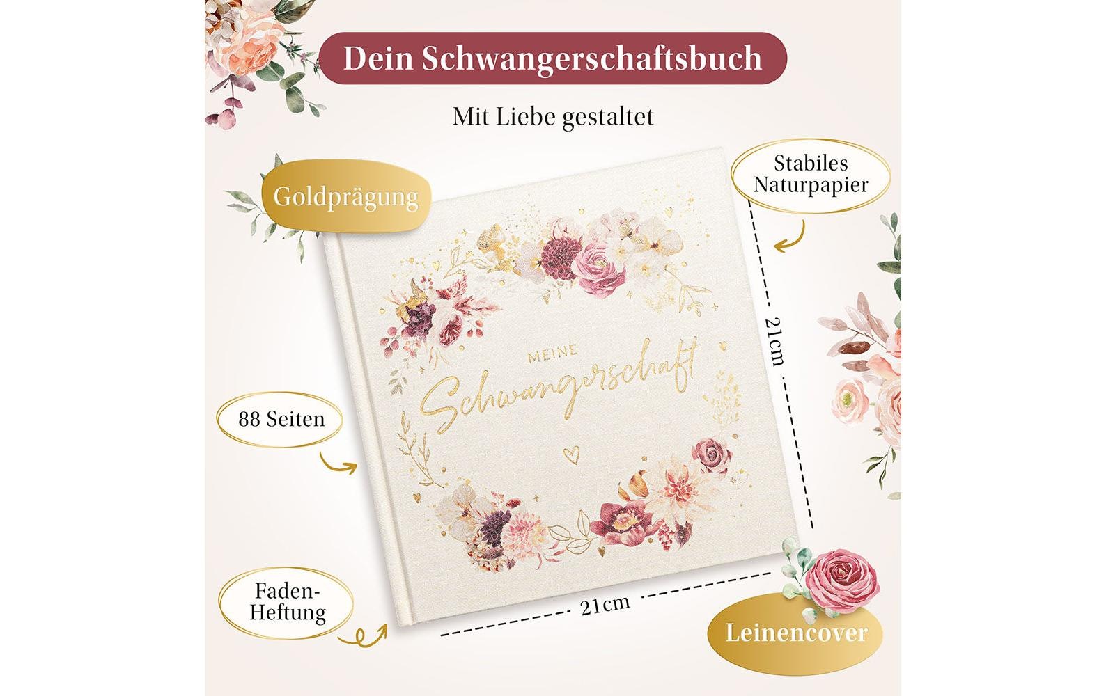   Tagebuch »Eulentaler Leinen« Erinnerungsbuch für die Schwangerschaft