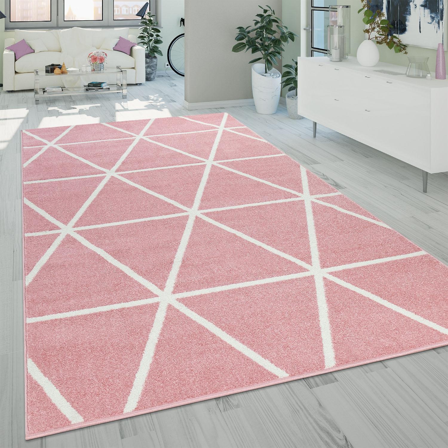 Teppich, Design, Paco Skandi Pastellfarben, kaufen Muster, Home 401«, rechteckig, jetzt Kurzflor Rauten »Stella Teppich