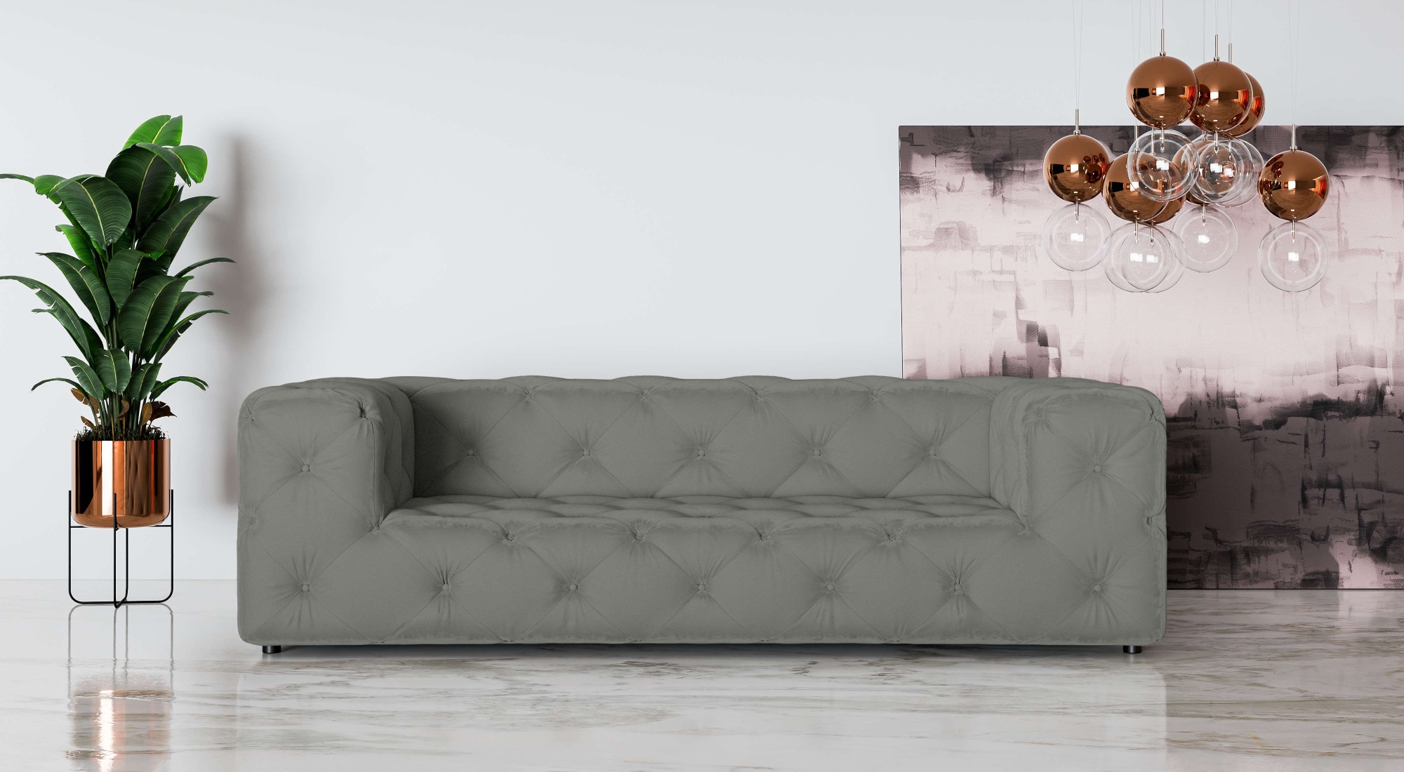 Home affaire 3-Sitzer »FOLLINA« 3-Sitzer Sofa mit klassischer Chesterfield-Knopfheftung