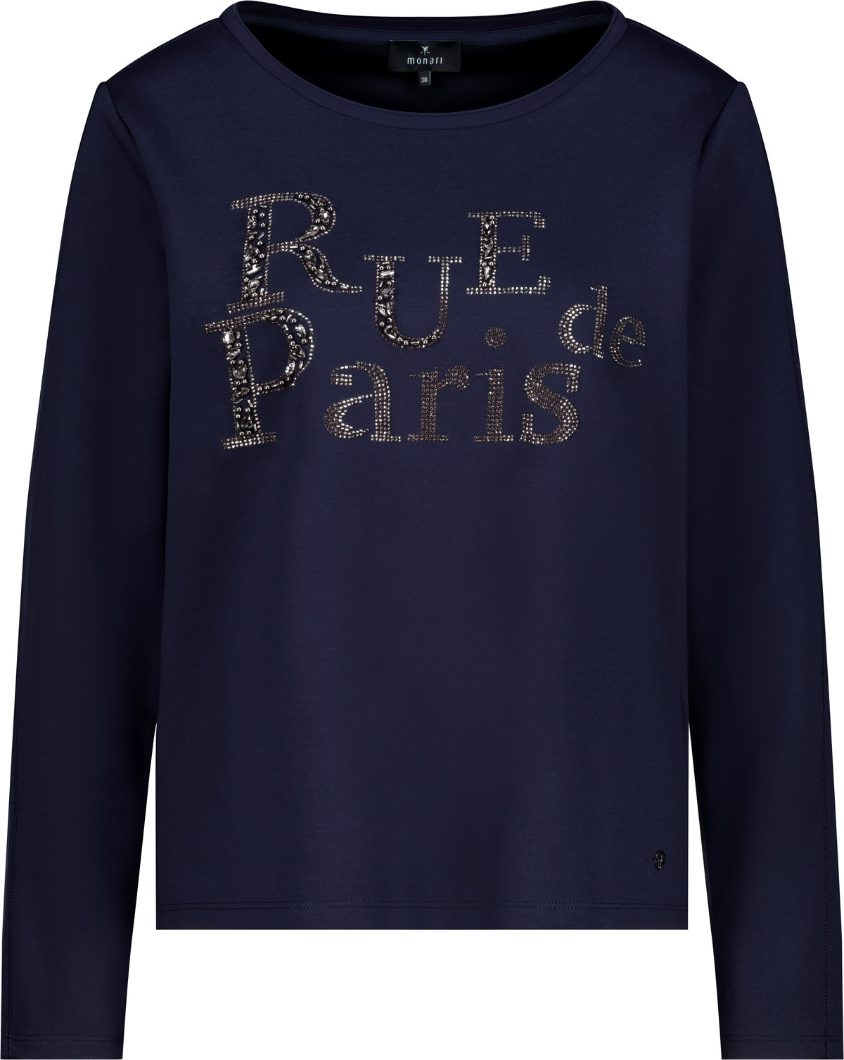 Monari Sweatshirt »Sweatshirt Schmuckschrift« Regular fit mit Rundhalsausschnitt