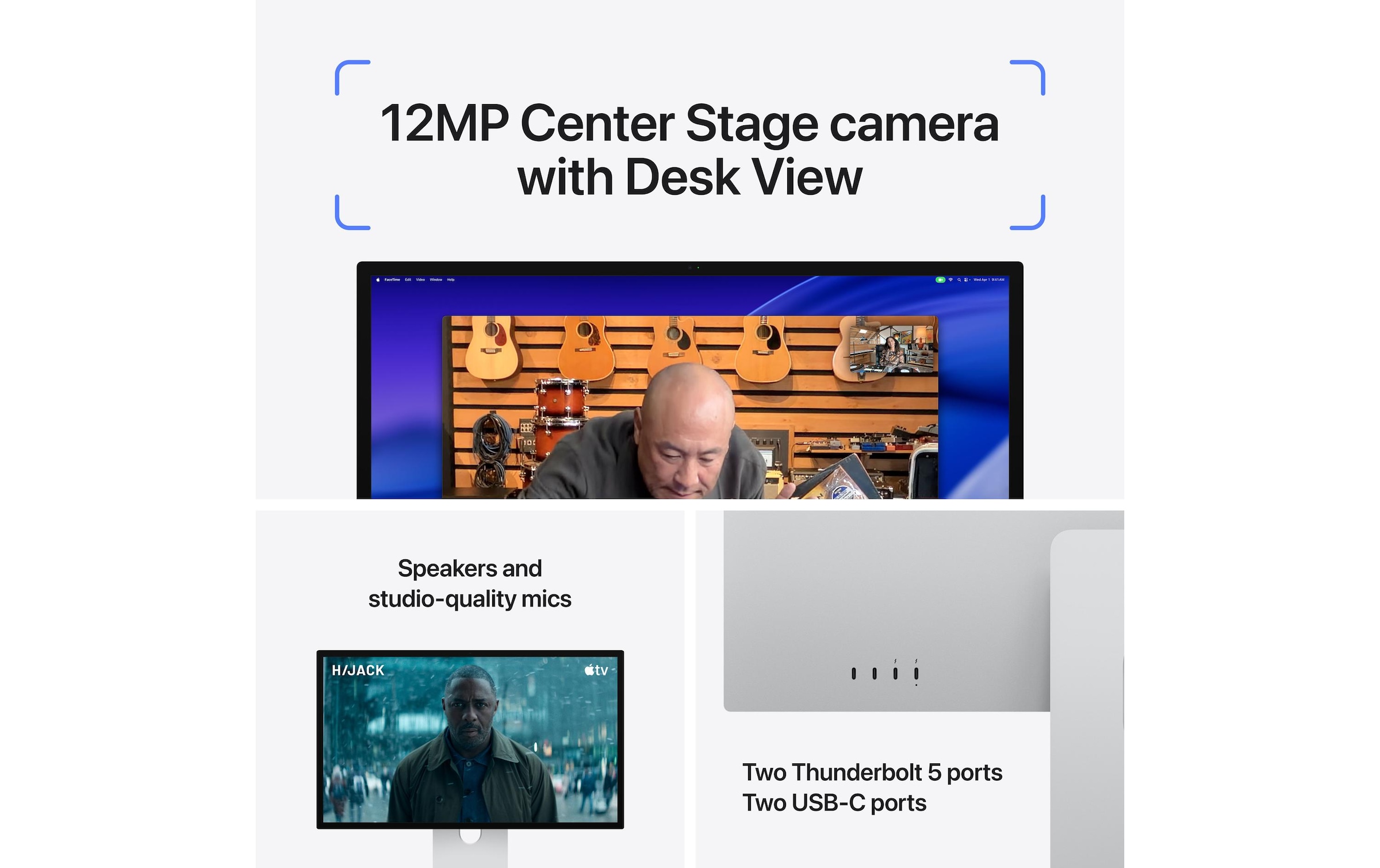 Apple LED-Monitor »27 Studio Dis­play XDR (Nanotexturglas, Height/Tilt-Stand)« 68,58 cm/27 ″  5120 x 2880 px 120 Hz