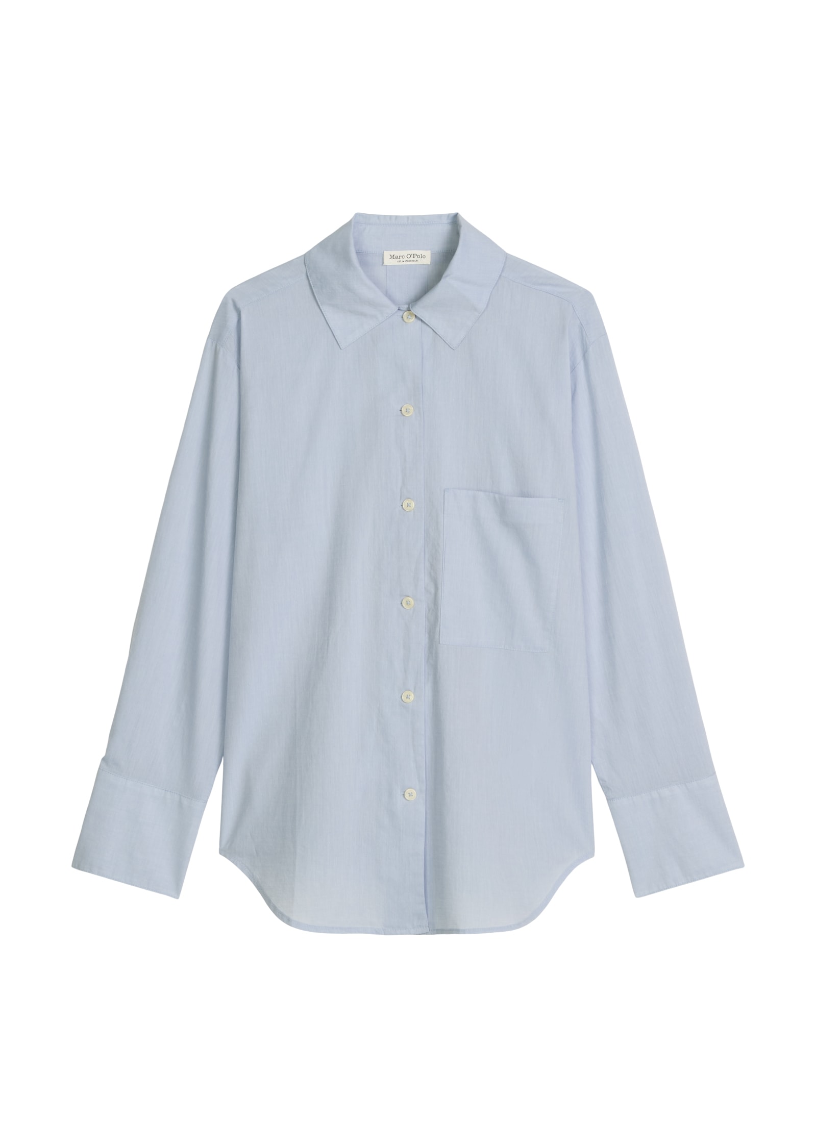 Marc O'Polo Langarmbluse mit Schleifchen-Detail regular aus Baumwoll-Chambray
