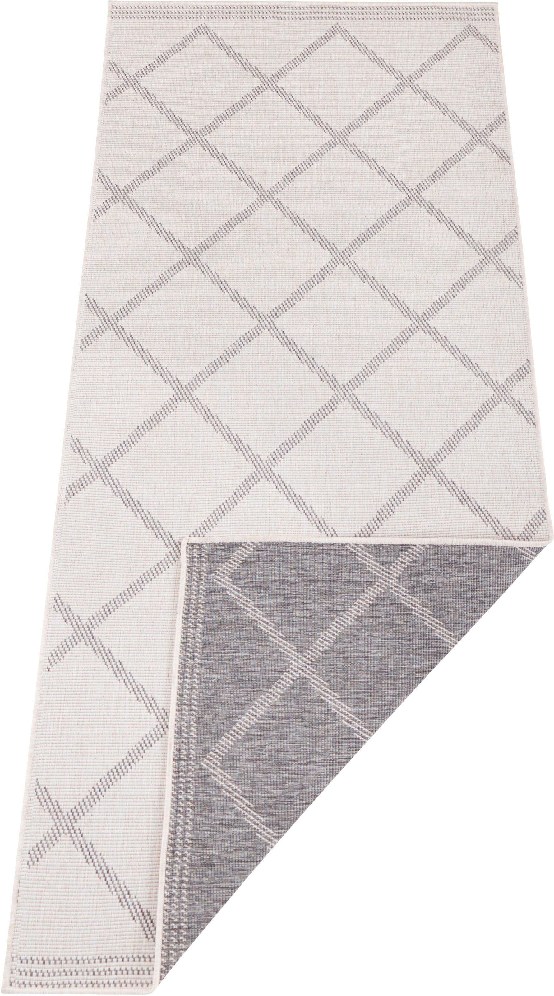NORTHRUGS Teppich »Corsica Wendeteppich«, rechteckig, 5 mm Höhe, In-& Outdoor, Wetterfest, Balkon, Läufer, Wohnzimmer, Wasserfest