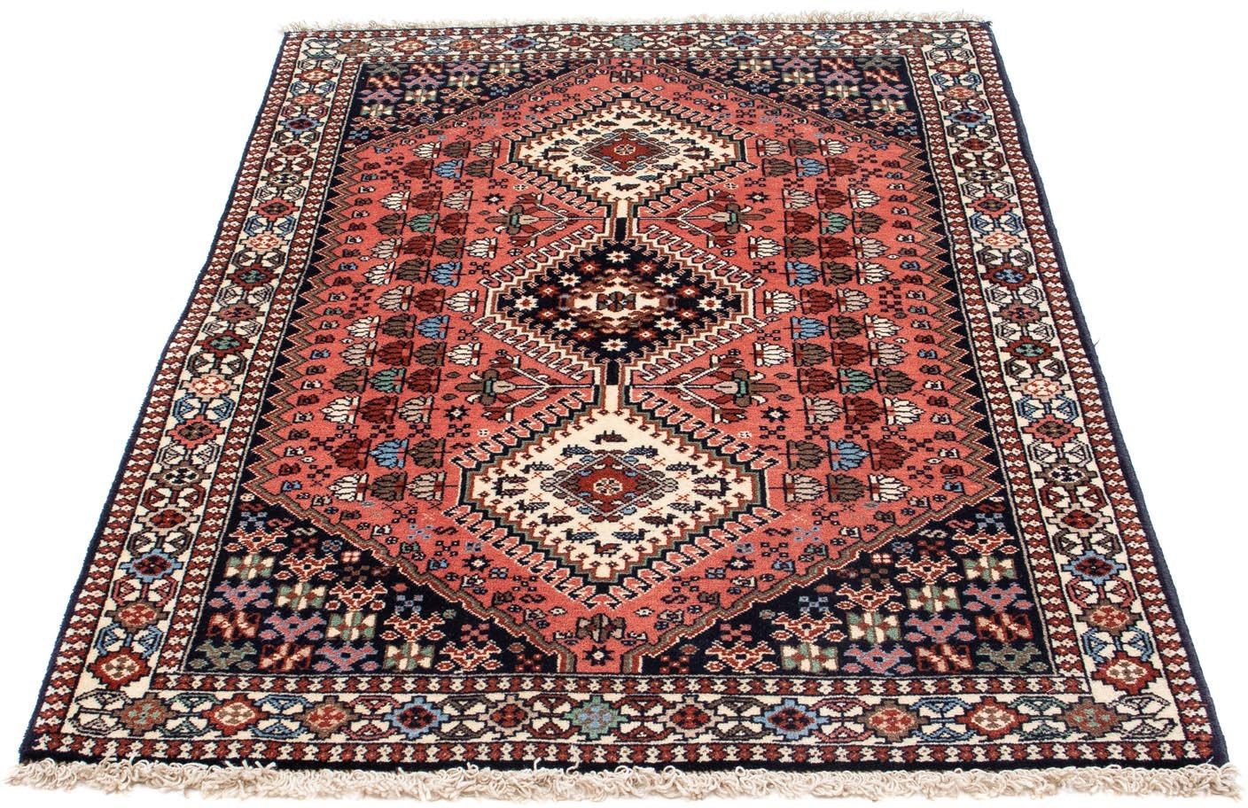Image of morgenland Hochflor-Läufer »Yalameh Medaillon Blu scuro 193 x 83 cm«, rechteckig, 1 mm Höhe, Handgeknüpft bei Ackermann Versand Schweiz