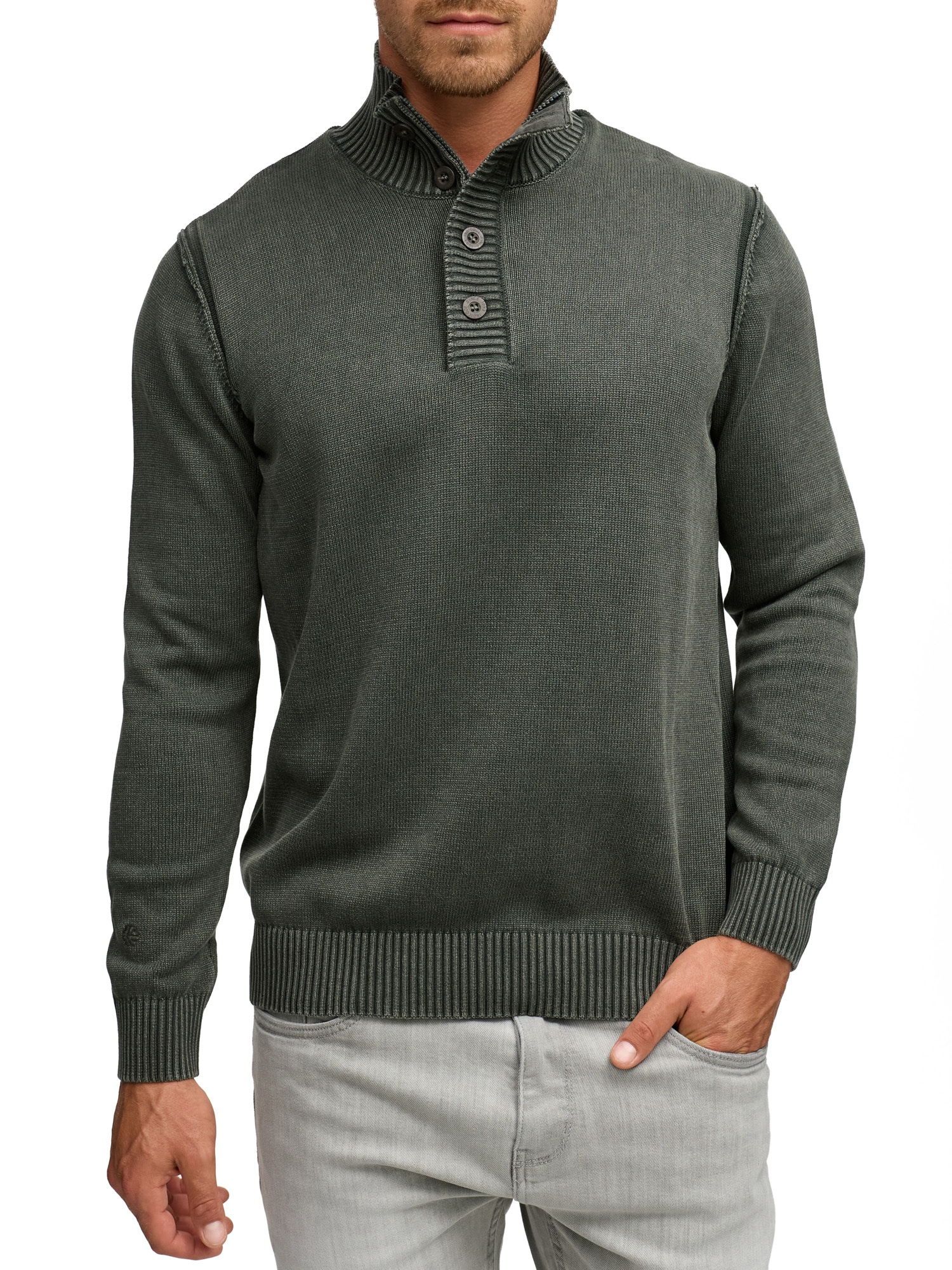 Image of Indicode Strickpullover "INNiels ½ Placket"