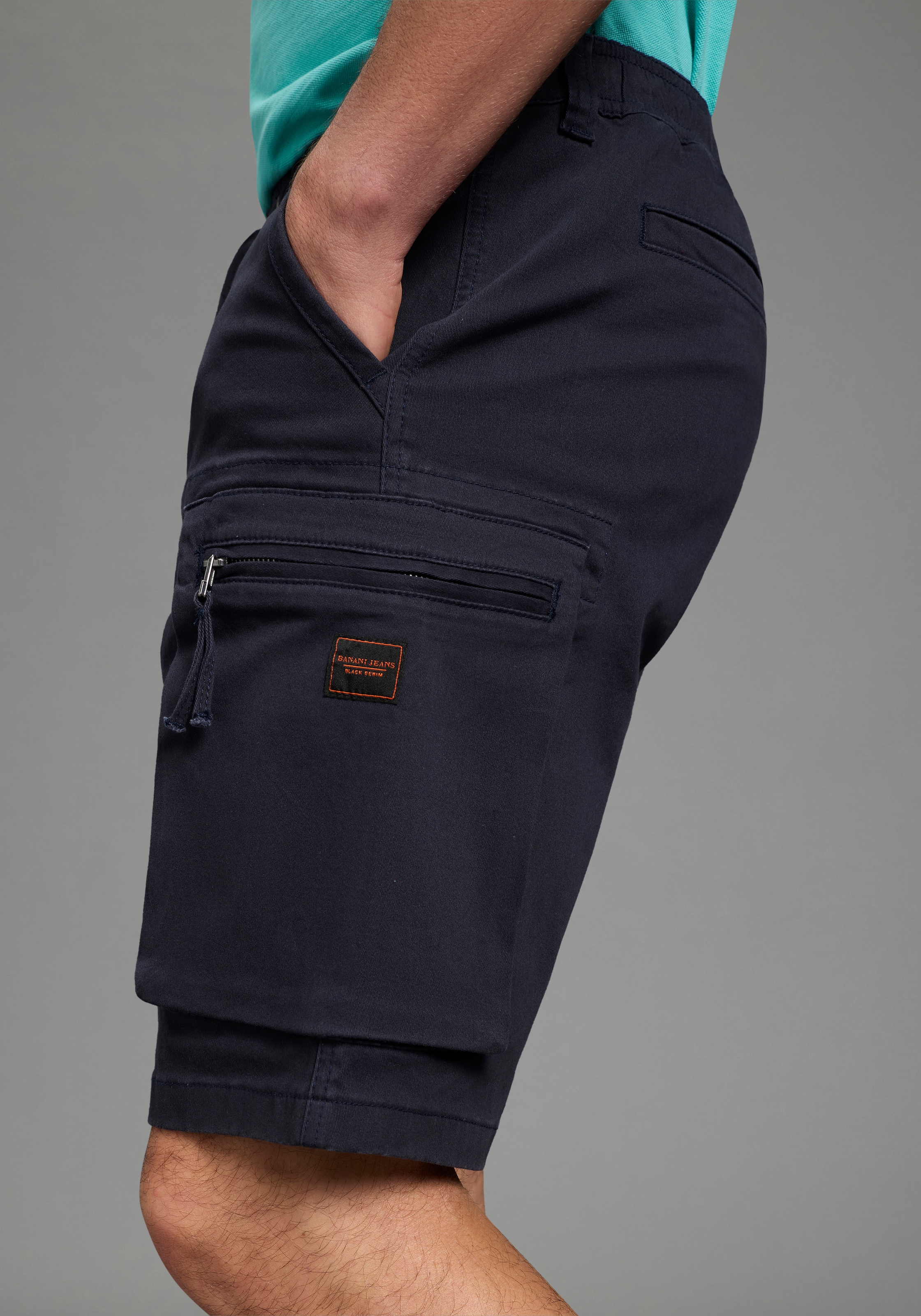 Bruno Banani Cargoshorts »Dehnbund«  Cargohose mit geradem Bein, mit Bindeband am Bund