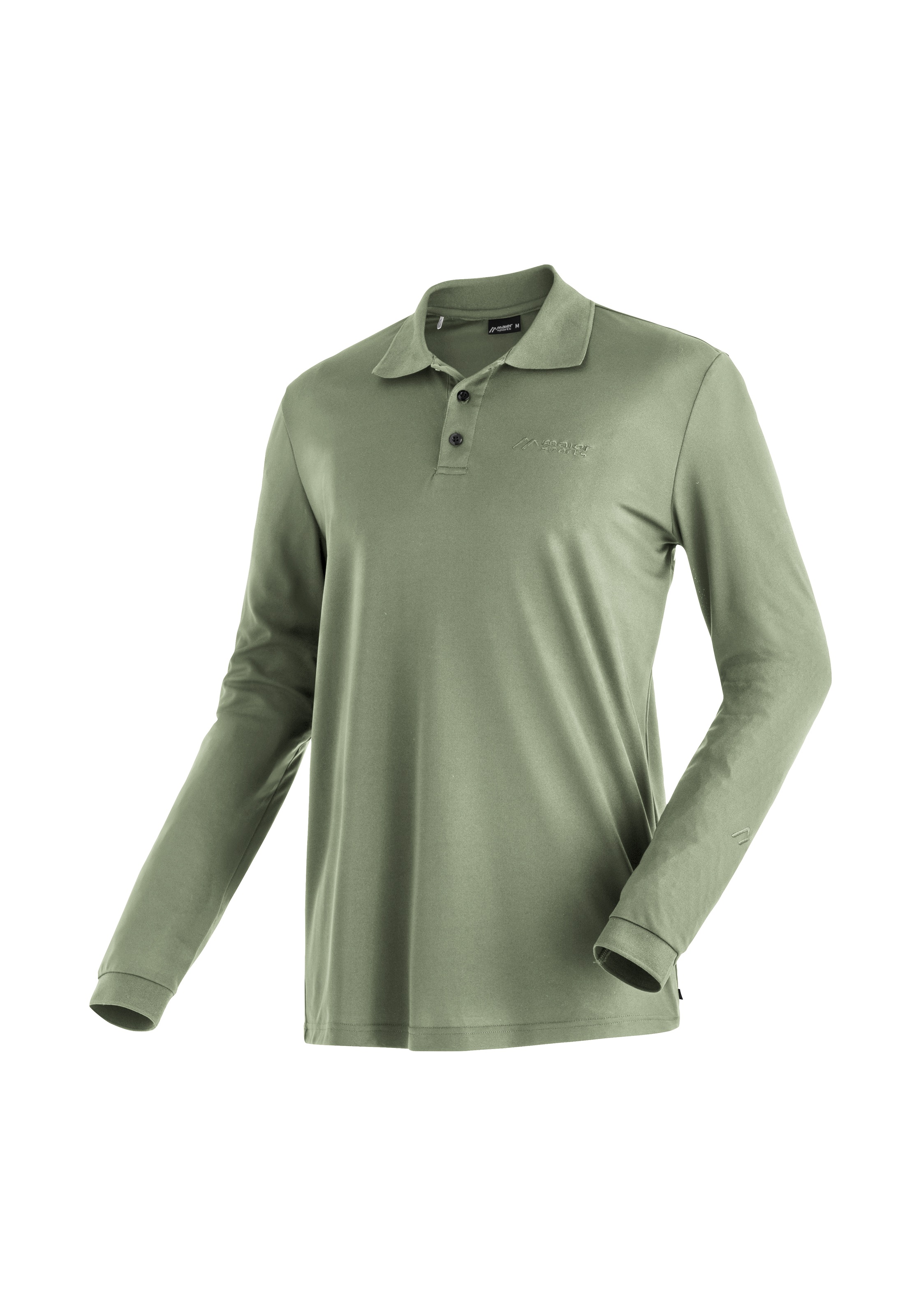 Image of Maier Sports Langarm-Poloshirt "Ulrich L/S" Herren Polo langarm, leichtes Funktionsshirt, Langarmshirt, Reg. Fit