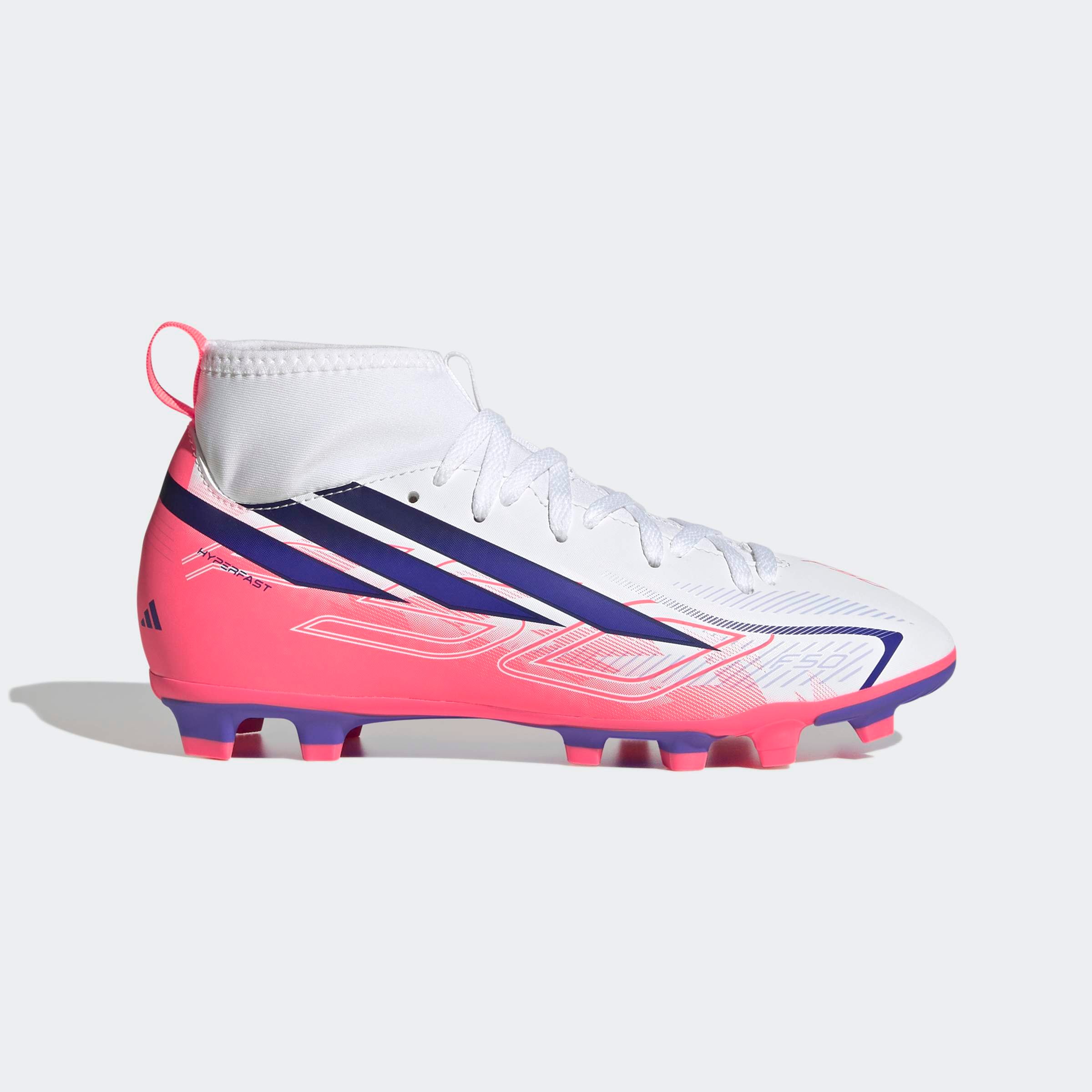 adidas Performance Chaussure de football »F50 HYPERFAST CLUB KIDS , FESTE BÖDEN/GEMISCHTE BÖDEN, HALBHOCH GESCHN«  adapté à de nombreux types de sols, pour adolescents et enfants
