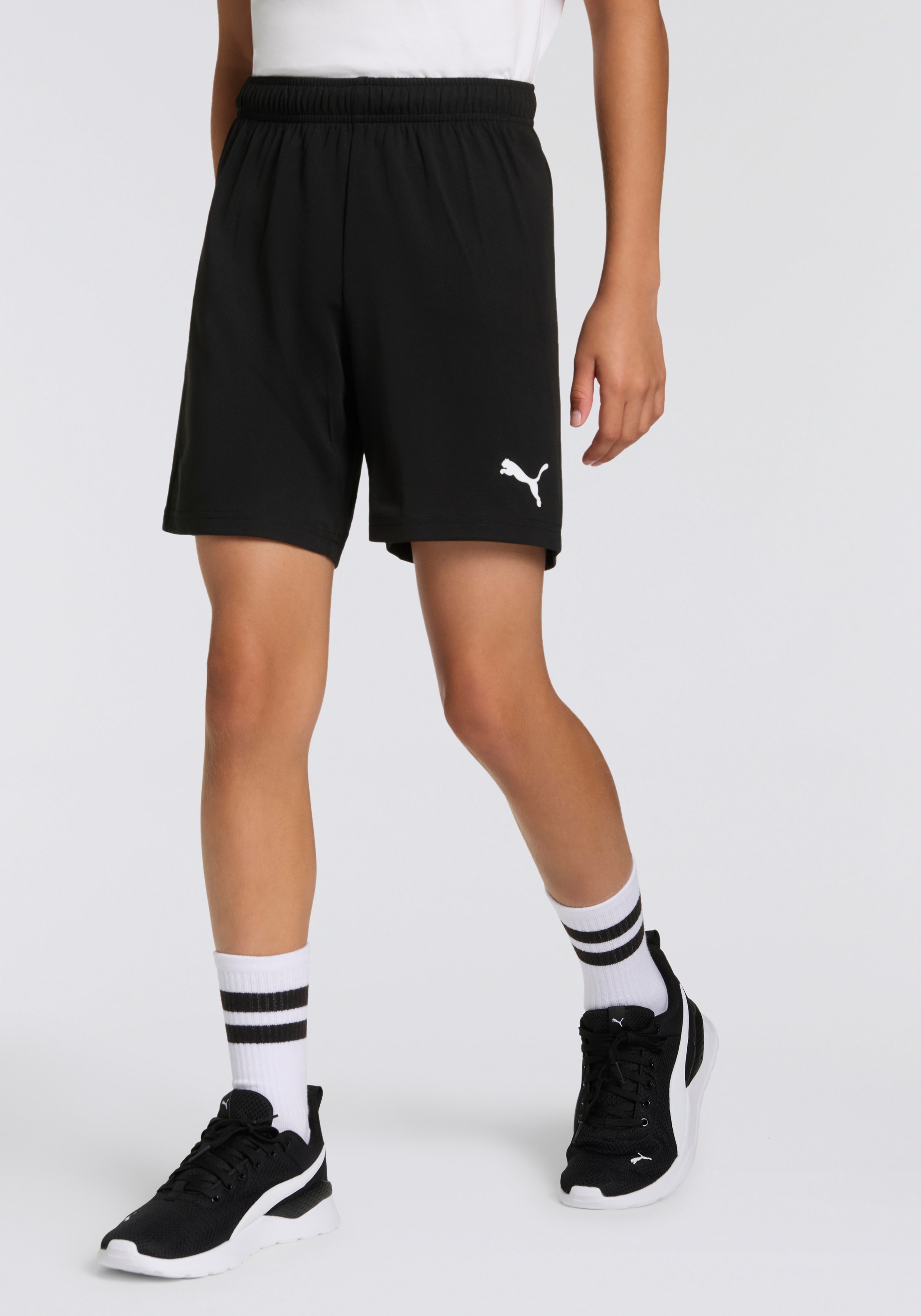 Image of PUMA Trainingsshorts "TEAMRISE SHORT JR" aus Netzmaterial, mit DryCELL Technologie, kniefreier Schnitt