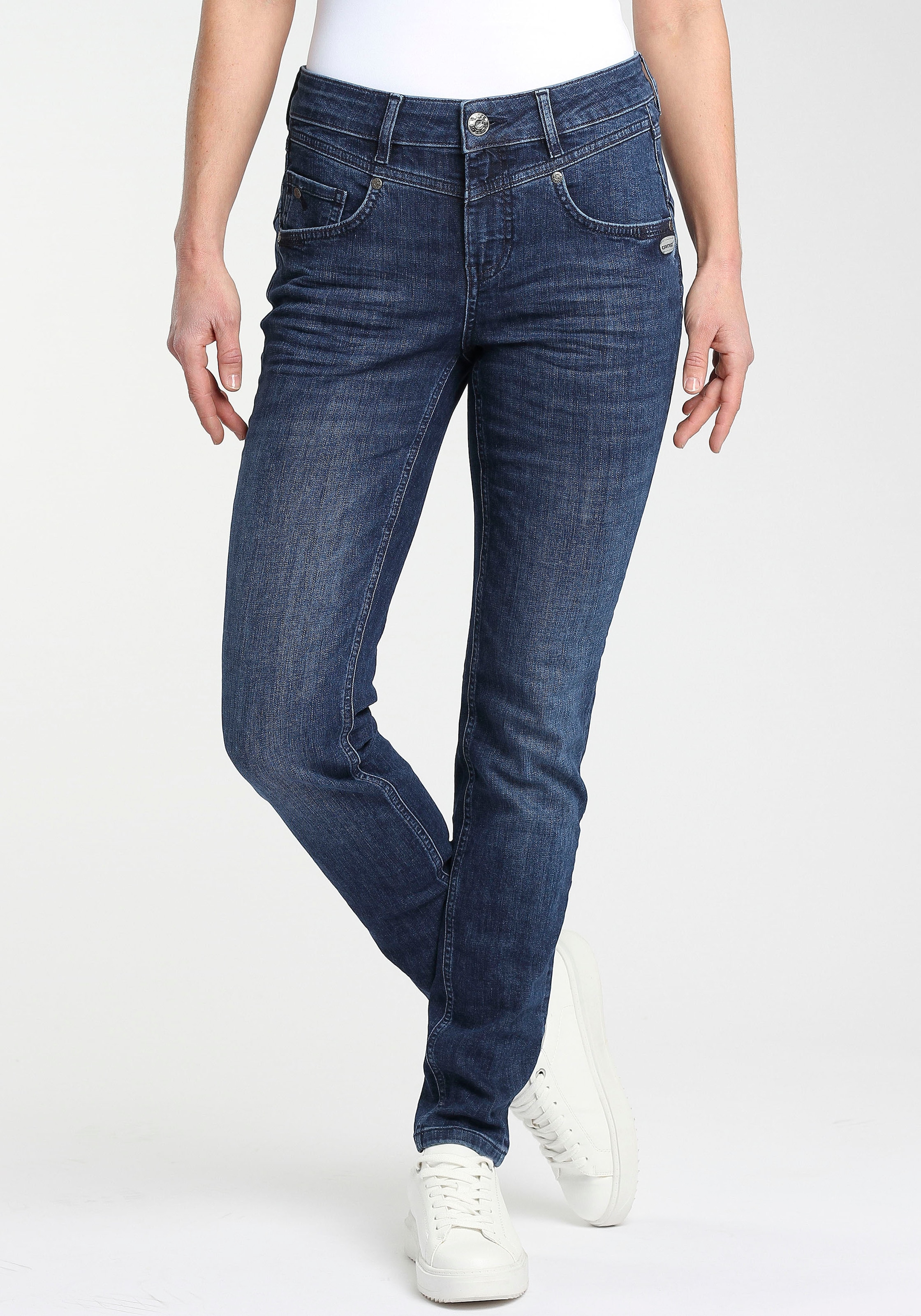 ♕ GANG Skinny-fit-Jeans »94MARISSA«, mit modischer V-Passe vorn & hinten  versandkostenfrei bestellen