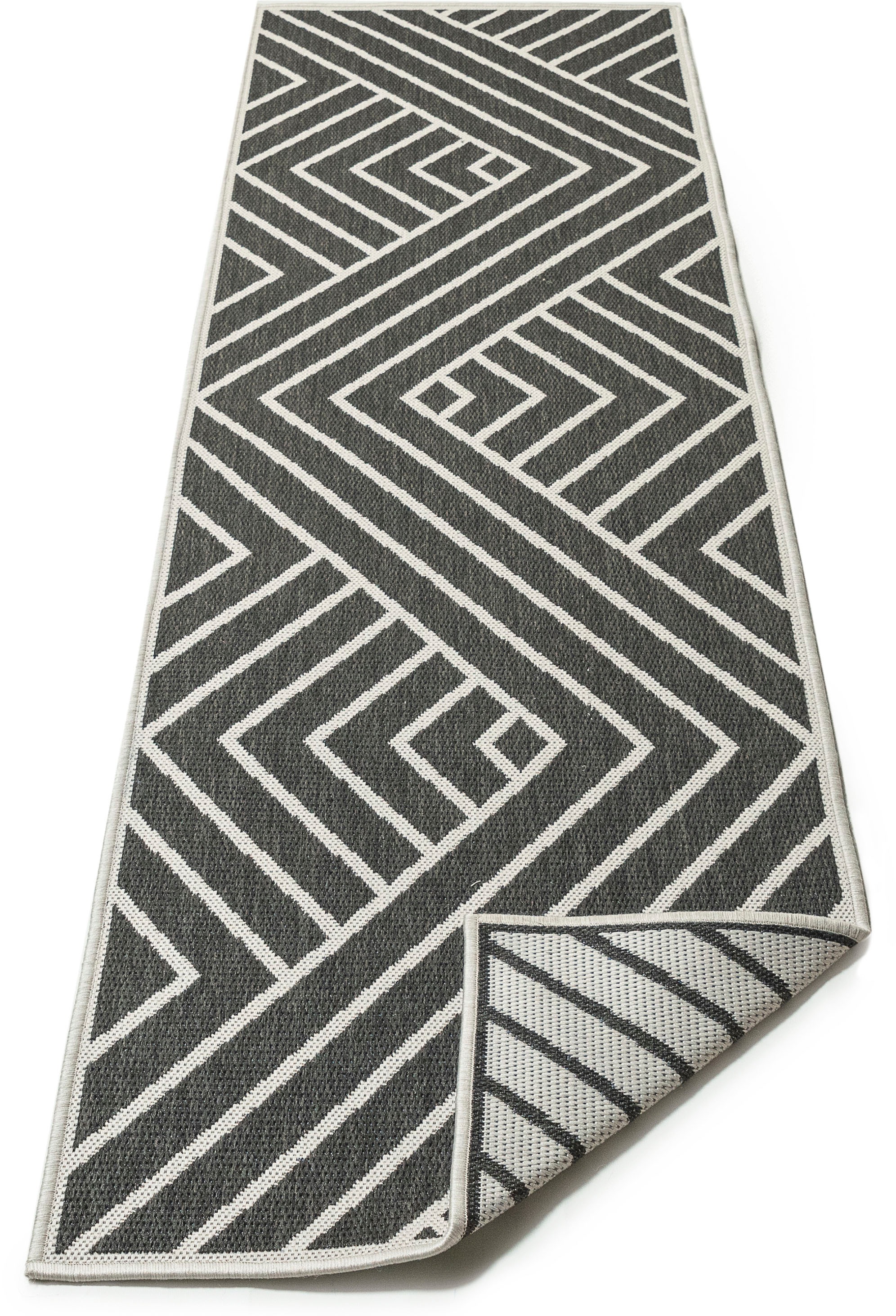 Image of andas Läufer »Raisa«, rechteckig, 7 mm Höhe, In- und Outdoor geeignet, Wendeteppich, Wetterfest & UV-beständig, für Balkon, Terrasse und Wintergarten, besonders flach, auch für Küche oder Esszimmer und Wohnzimmer geeignet bei Ackermann Versand Schweiz