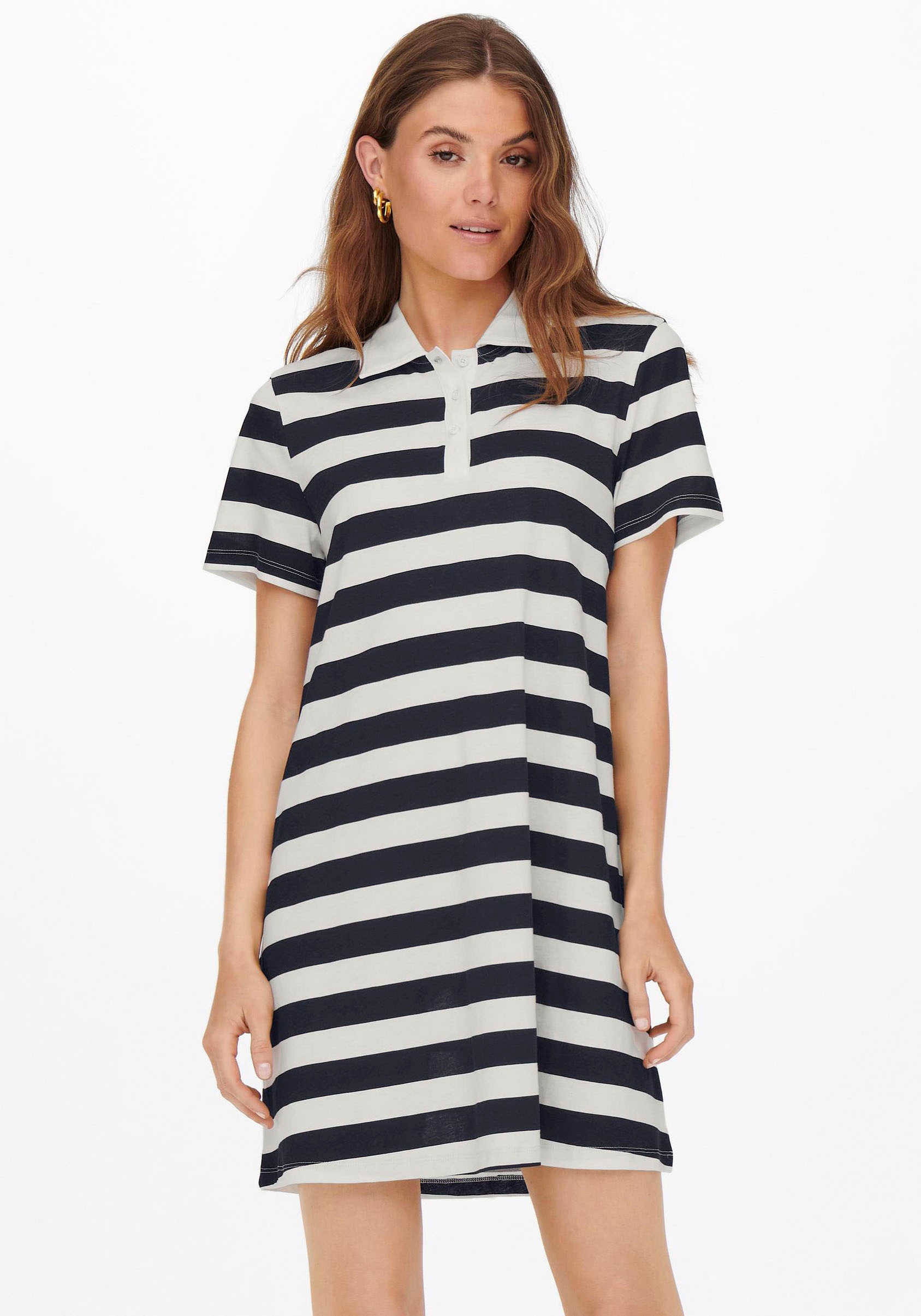 Image of Only Jerseykleid »ONLMAY S/S POLO STRIPE DRESS JRS«, in gestreifter Optik bei Ackermann Versand Schweiz