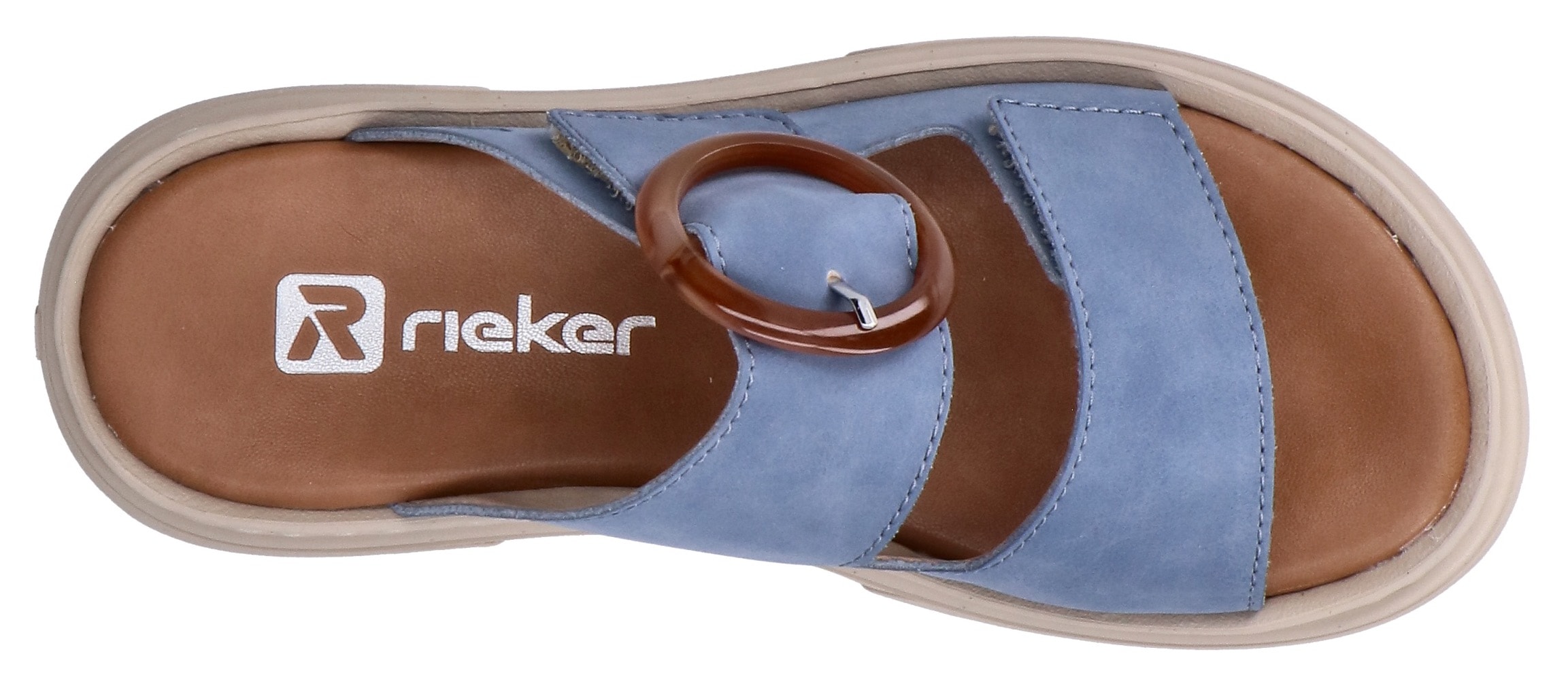 Rieker Pantolette  chaussure d'été, chausson, chaussure de plage avec bride velcro