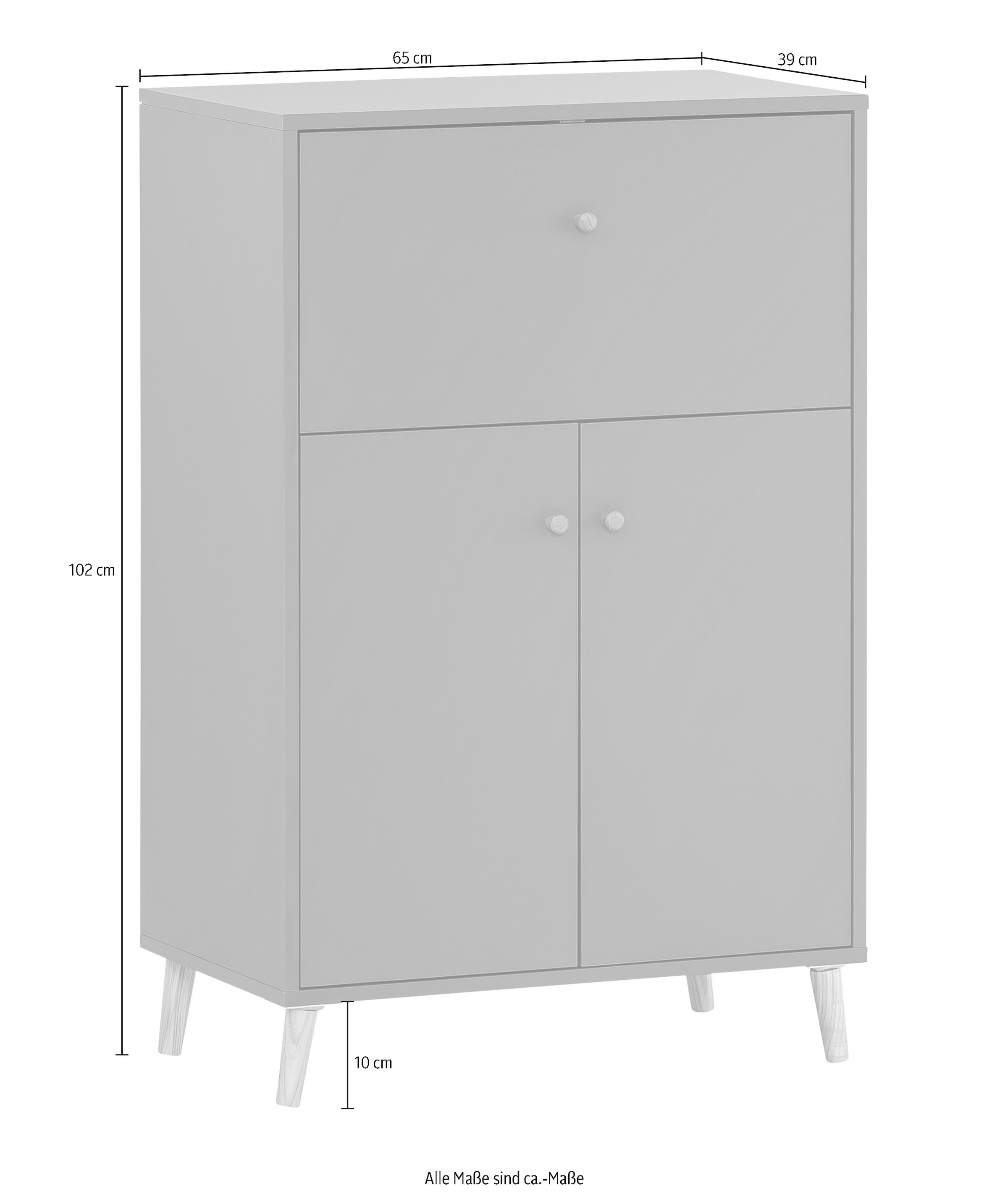 Schildmeyer Schreibtisch »Serie 500«, Breite 65,2 cm, Sekretär Aktenschrank mit ausklappbarer Schreibplatte