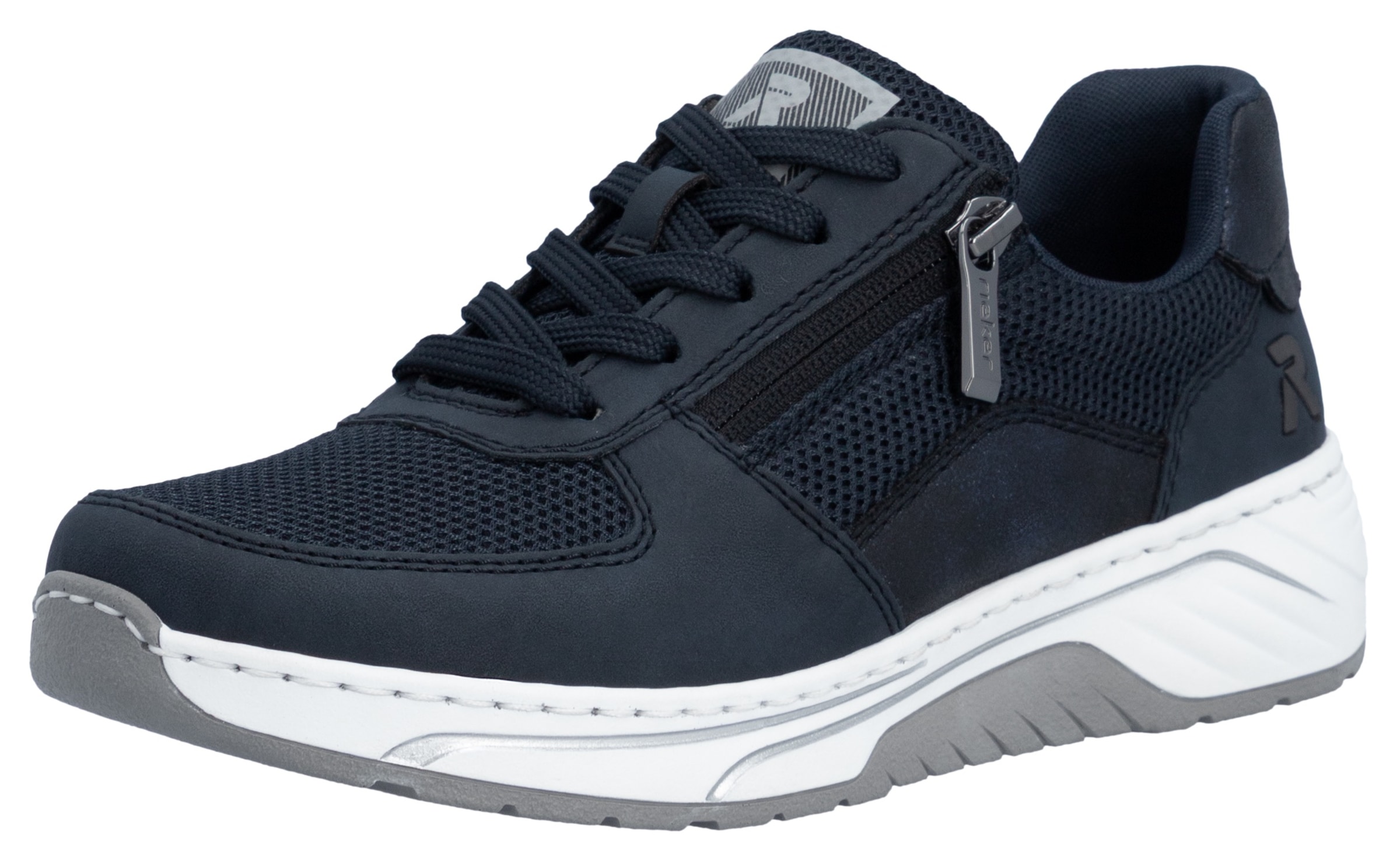 Image of Rieker Sneaker Schnürschuh, Halbschuh, Freizeitsneaker mit Reissverschluss