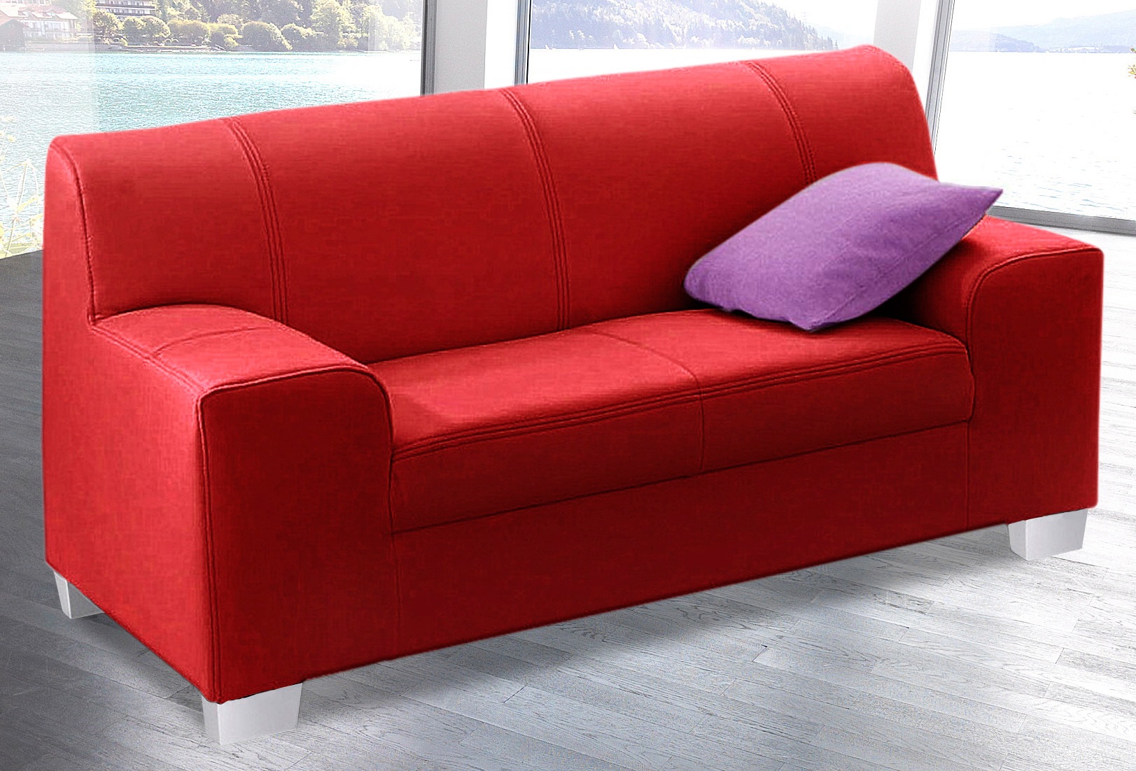 DOMO collection 2-places »Amando  zeitlos und modern, komfortabel,« in vielen Bezugsvarianten, auch in Leder