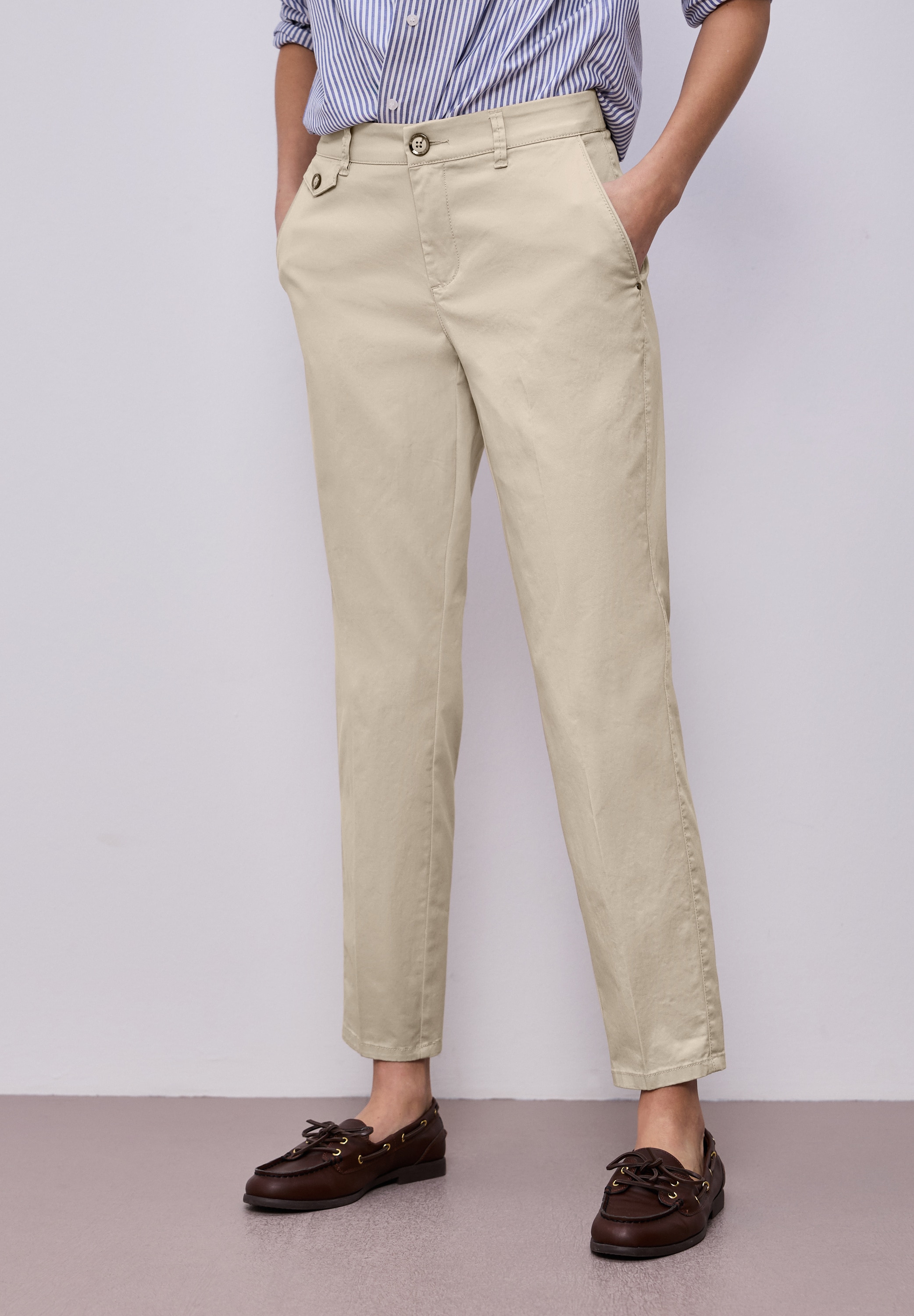 STREET ONE Chinos  en tissu sergé