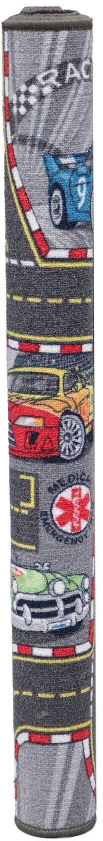 Primaflor-Ideen in Textil Kinderteppich »Spielteppich CARS«, rechteckig, 6,5 mm Höhe, Kurzflor, Strassen-Spiel-Teppich, Motiv Autos, Kinderzimmer