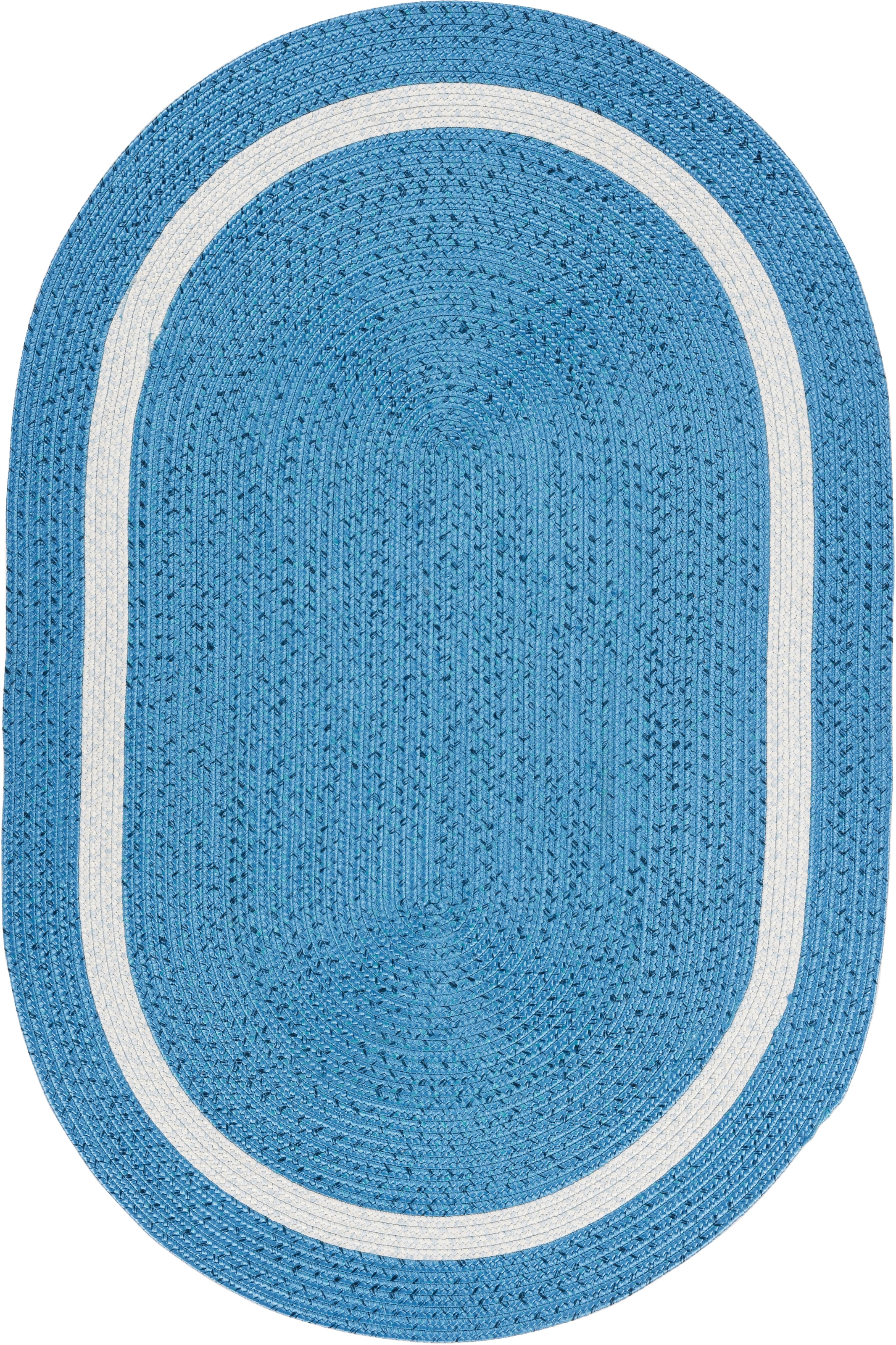 Gino Falcone Teppich »Benito«, oval, Flachgewebe, Uni-Farben, mit Bordüre,  In- und Outdoor geeignet kaufen