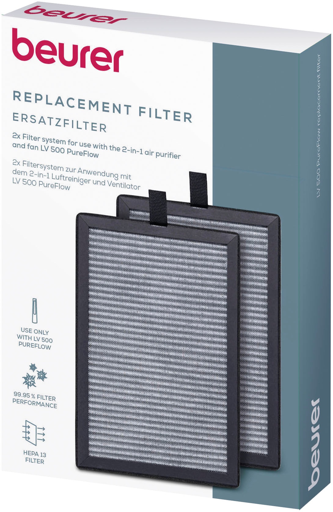 BEURER HEPA-Filter »LV 500 Ersatzfilter, für frische und kühle Luft« 2 Stk. tlg. Luftreinigung durch ein 3-schichtiges Filtersystem