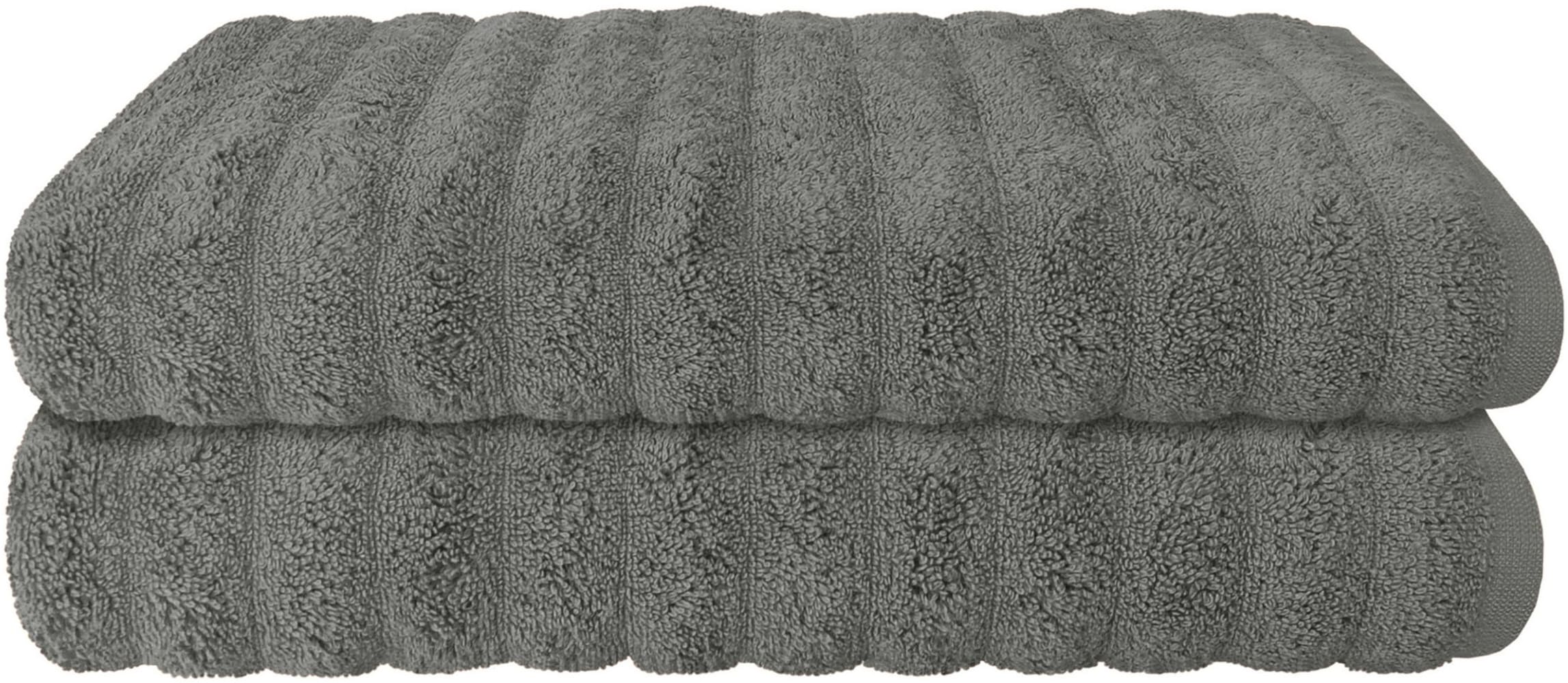Image of Schiesser Duschtücher "Neapel aus 100% Baumwolle mit eleganter Hoch-Tief-Optik" OEKO-TEX MADE IN GREEN