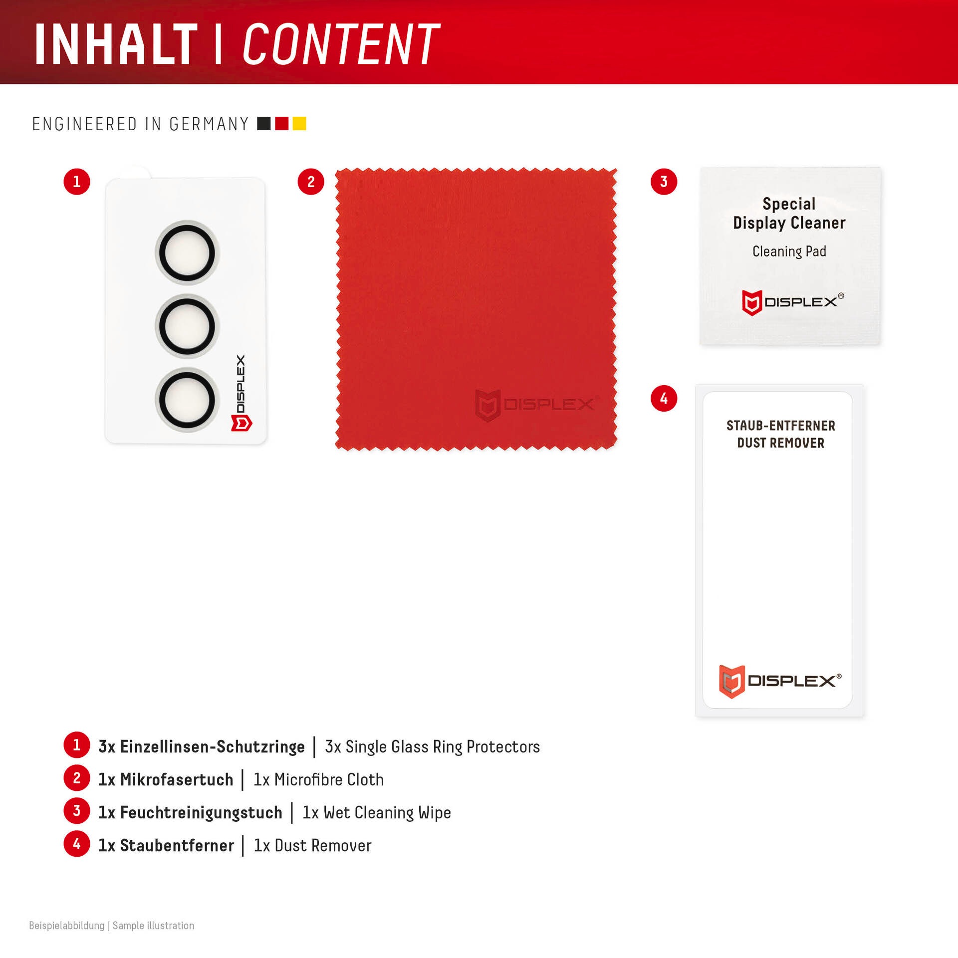 Displex Kameraschutzglas »Camera Lens Glass Single Glass Ring Protector« für Samsung Galaxy S25 Packung, 2x Einzellinsen-Schutzringe,  Objektivschutz, Kameraschutz, kratz- & stossfest