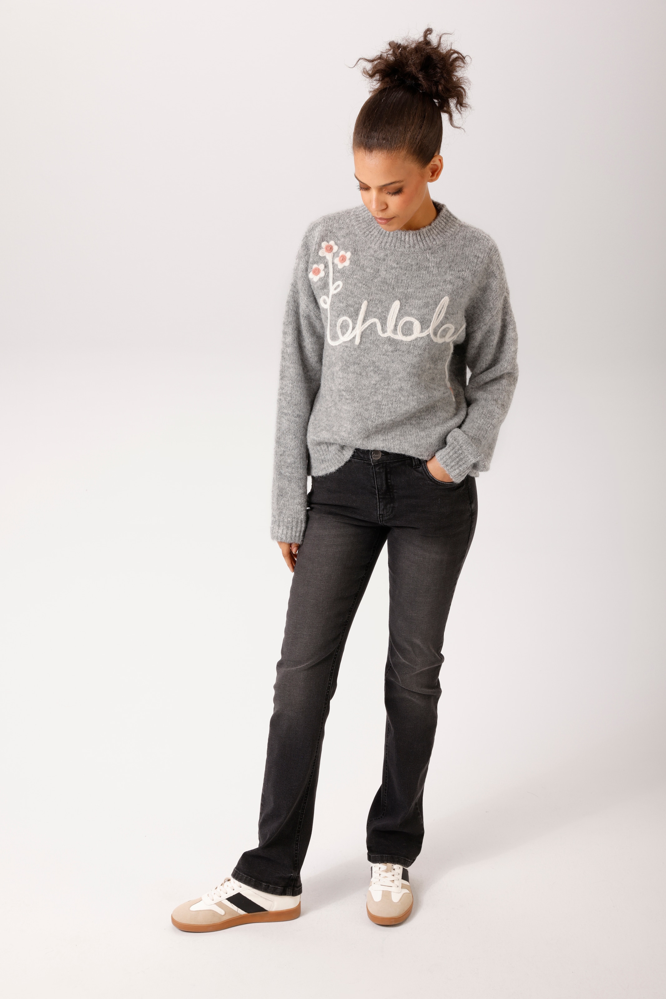 Aniston CASUAL Pull en tricot avec applications en cordelette - NOUVELLE COLLECTION