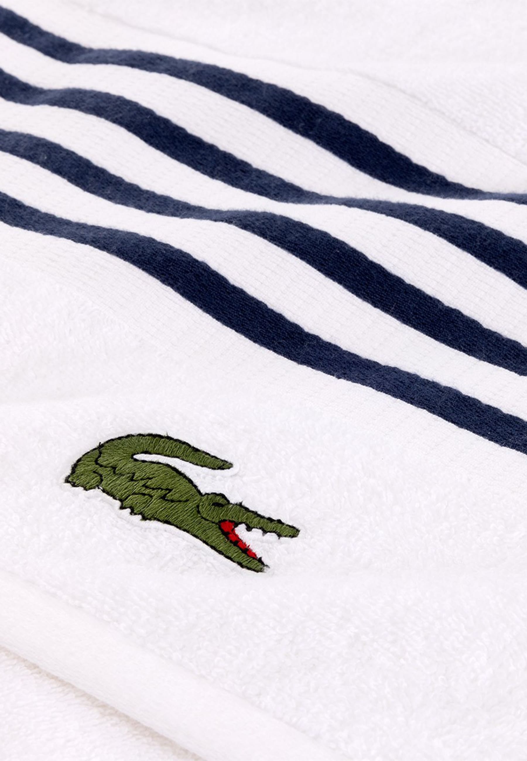 Lacoste Drap de douche »LCOURTLI« avec applications d'étiquettes