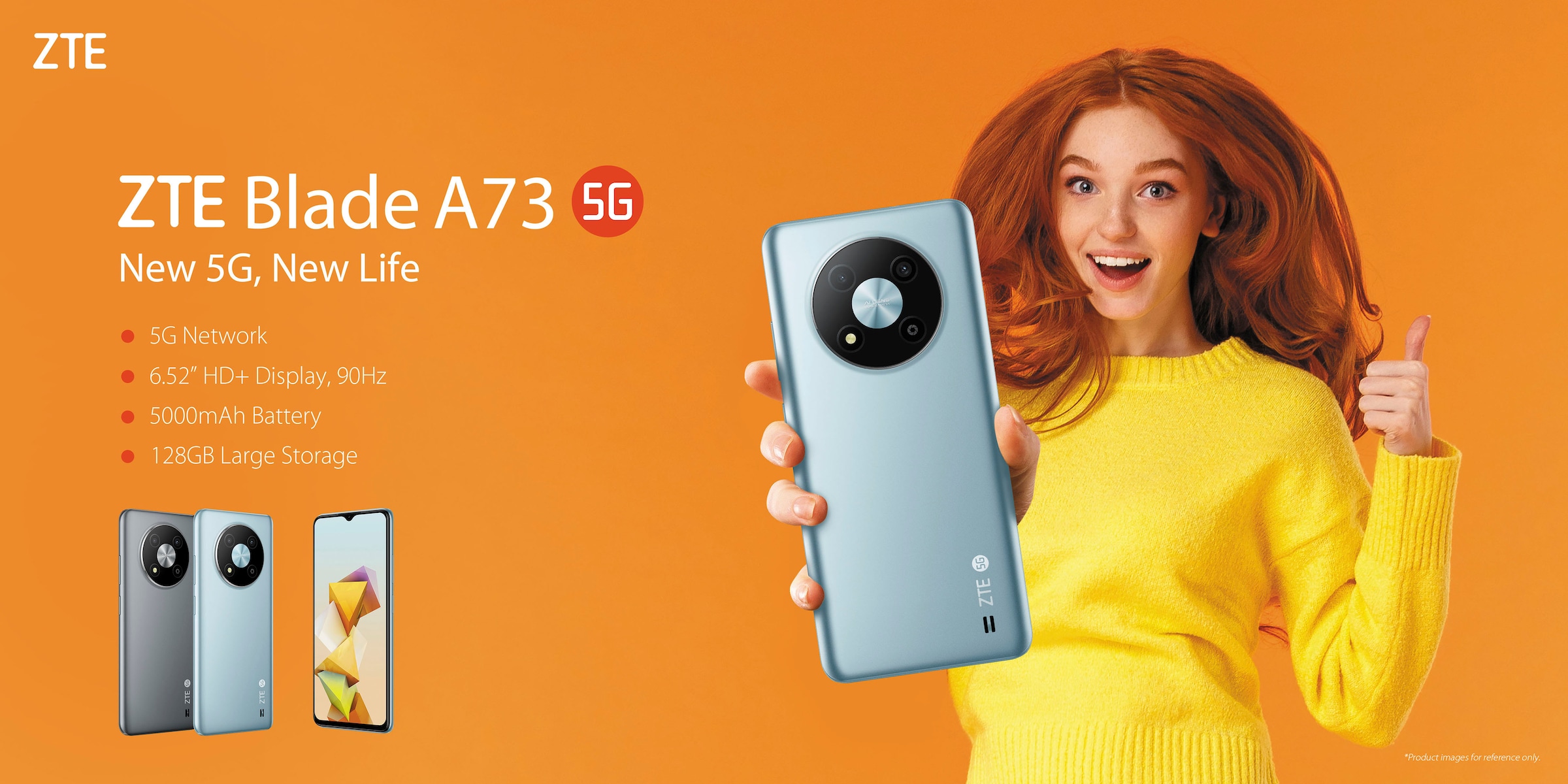 ZTE Smartphone »Blade A73 5G«, grau