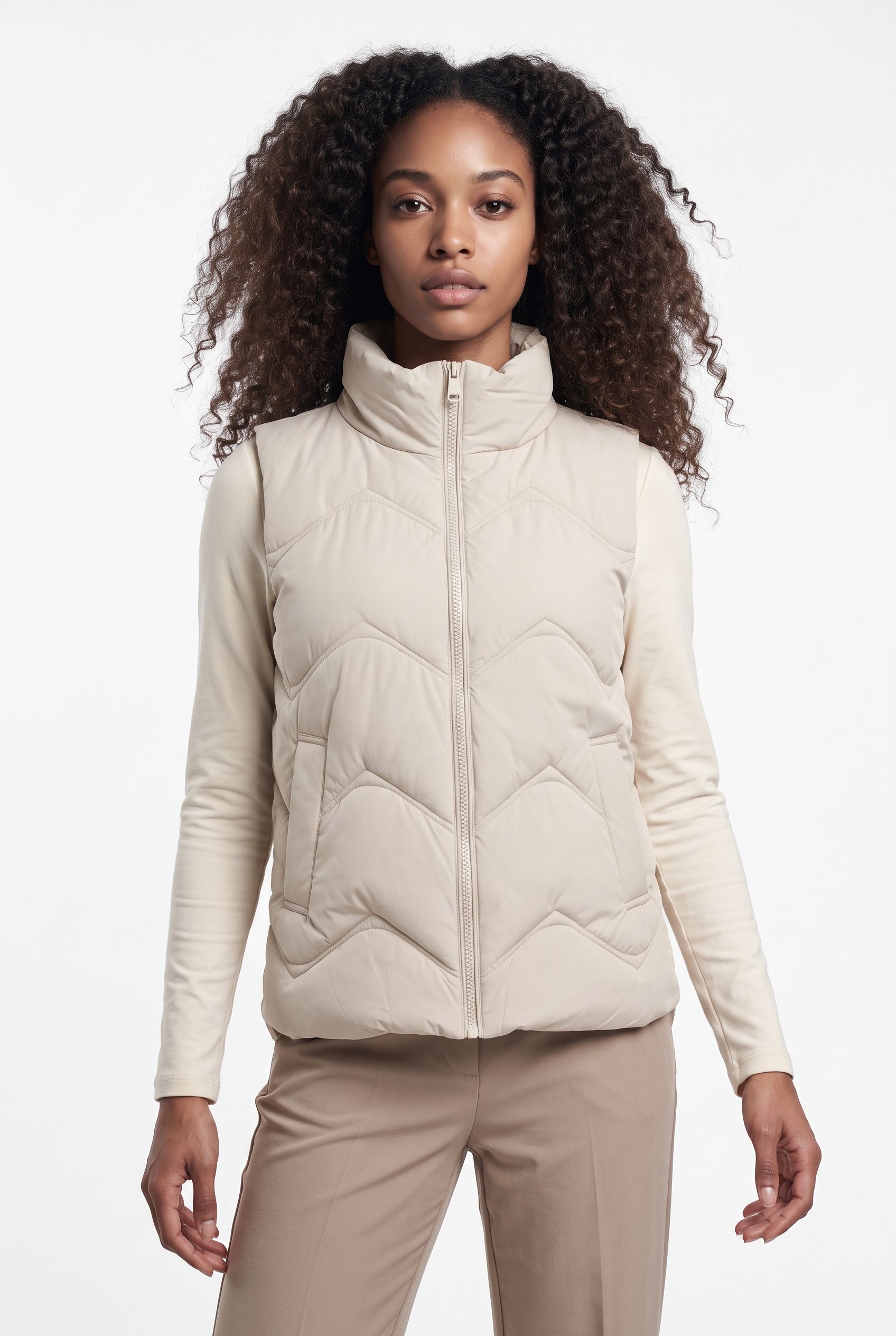 Image of JDY Steppweste "JDYPOWER SHORT WAISTCOAT OTW HAB" Kunstfaser