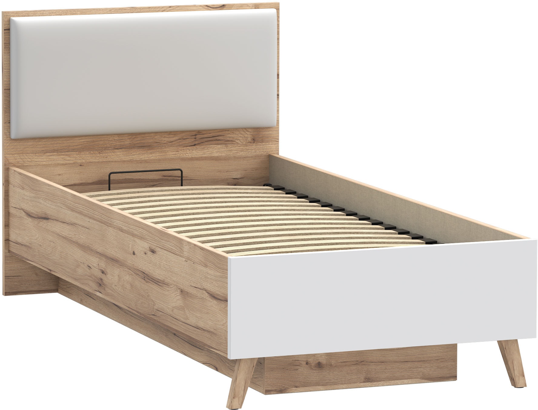FORTE Stauraumbett »Vankka viel Stauraum, skandinavisches Design, Made in Europe« aufklappbarer Lattenrost, weitere Produkte zur Serie erhältlich