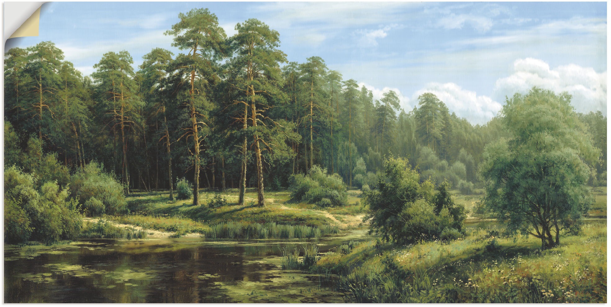 Image of Artland Wandbild »Russische Landschaft VIII«, Seebilder, (1 St.), in vielen Grössen & Produktarten - Alubild / Outdoorbild für den Aussenbereich, Leinwandbild, Poster, Wandaufkleber / Wandtattoo auch für Badezimmer geeignet bei Ackermann Versand Schweiz