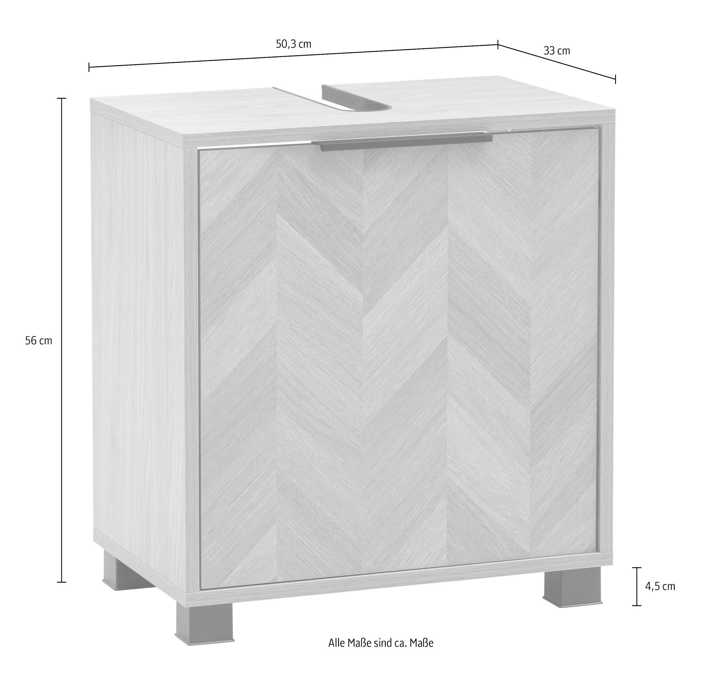 Schildmeyer Armoire sous lavabo »Piazza, Breite 50,3 cm« 1 cuis tlg. Made in Germany