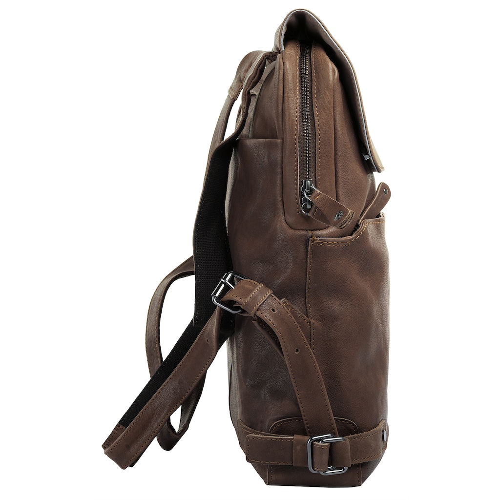 Harold's Laptoprucksack, echt Leder