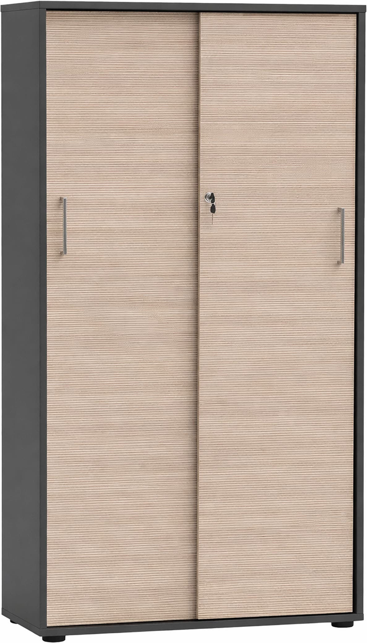 Image of Schildmeyer Schiebetürenschrank "METZ, Aktenschrank abschliessbar, Höhe 150 cm, MADE IN GERMANY" 1 Stk. tlg. Fronten in Canello, MADE IN GERMANY