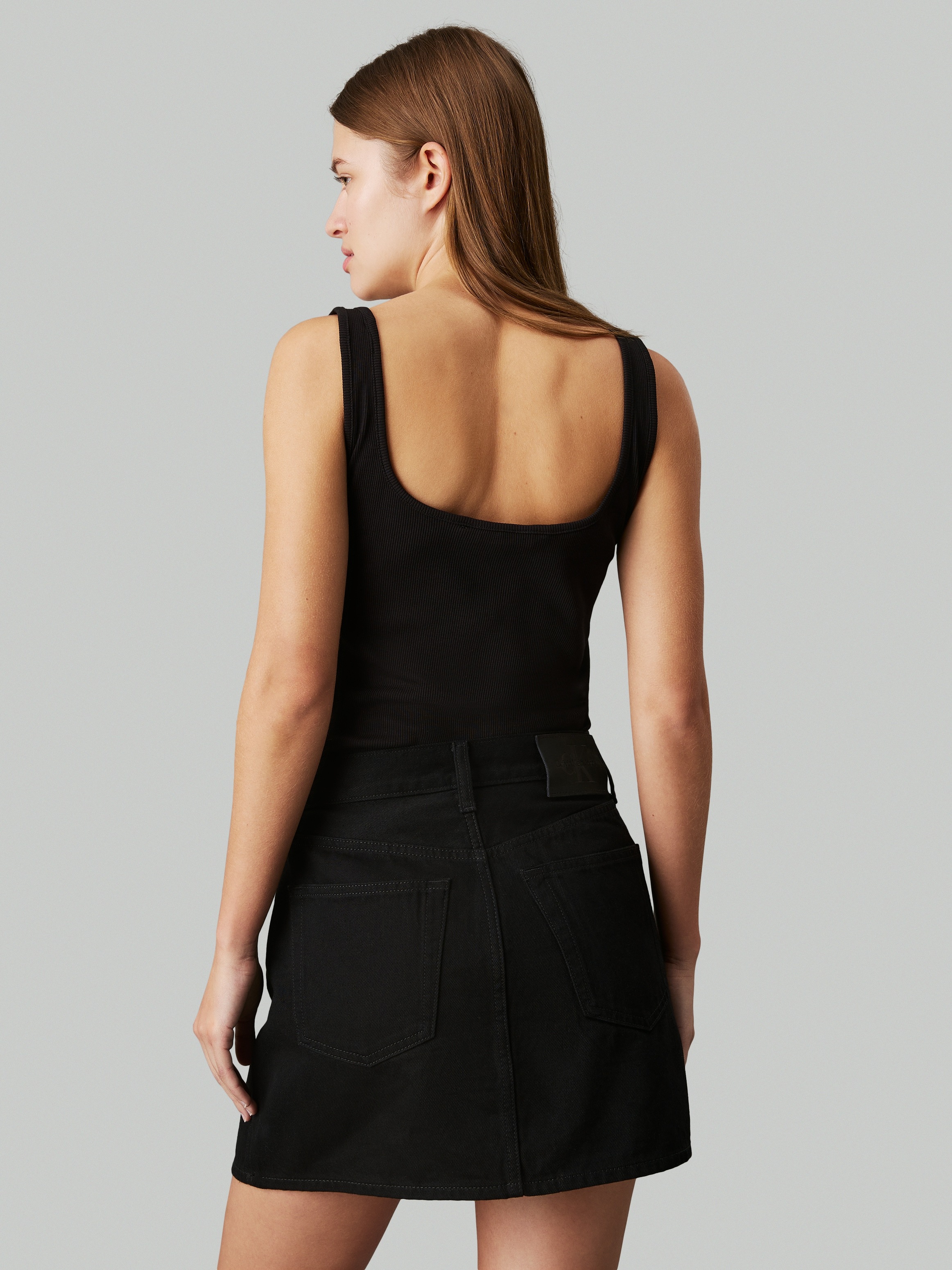 Calvin Klein Jeans Débardeur »CK RIB TANK TOP« mit eckigem Ausschnitt