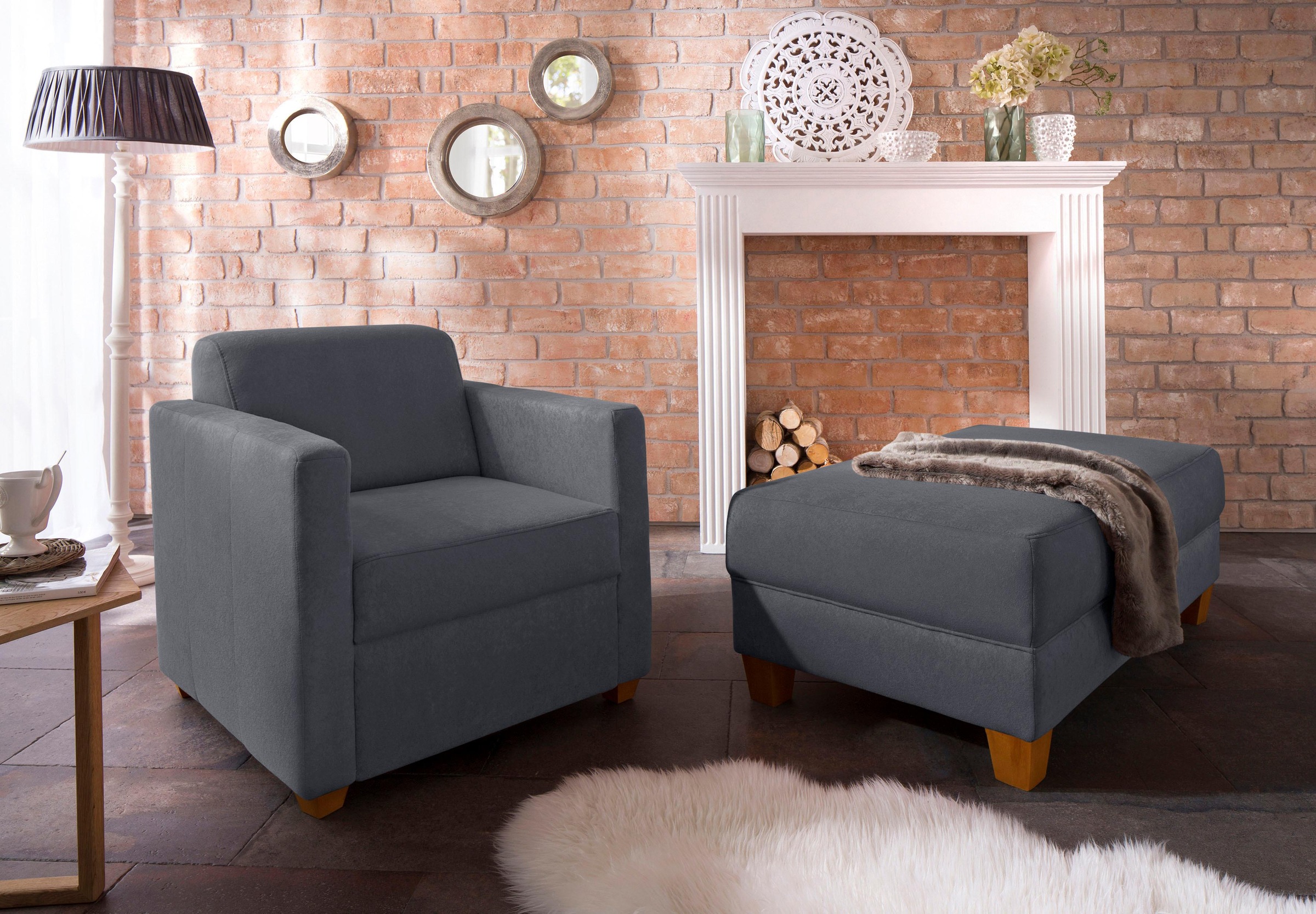 Home affaire Fauteuil »Belfort« mit Federkern