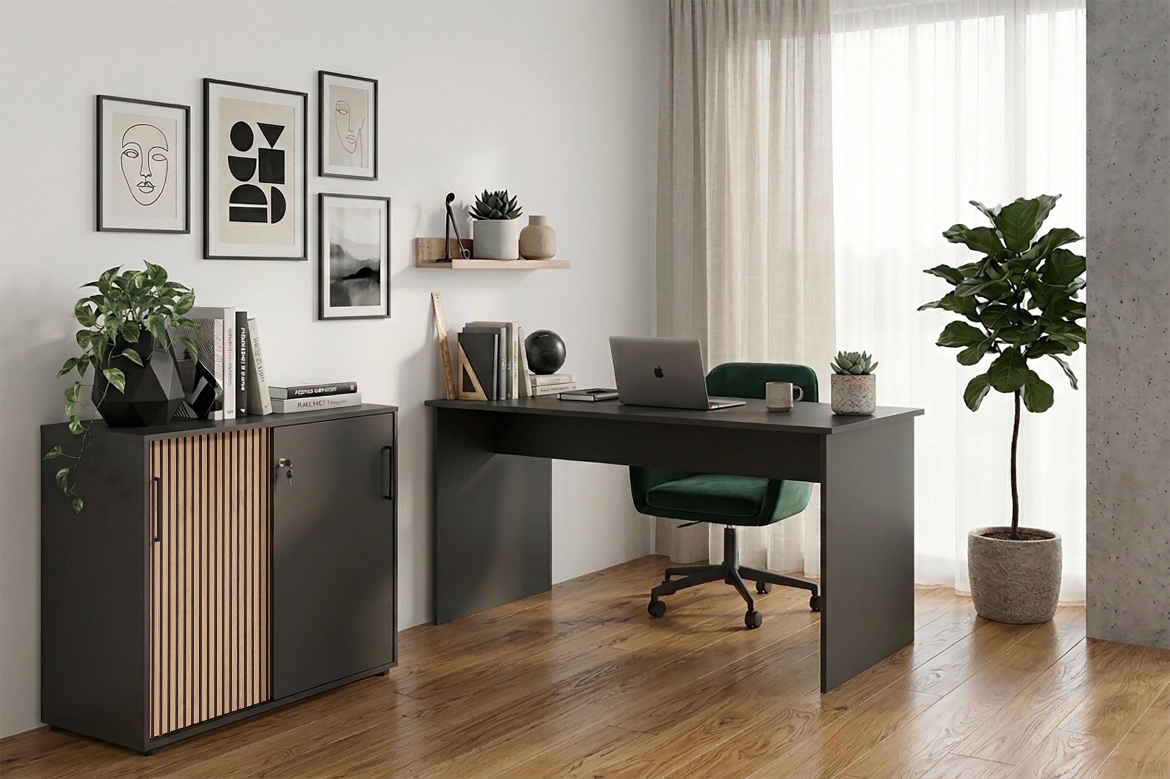 Schildmeyer Schreibtisch »HANK,  in mattschwarz, zeitloses Design, MADE IN GERMANY« 1 Stk. tlg. Einfache Montage mit verständlicher Aufbauanleitung, MADE IN GERMANY