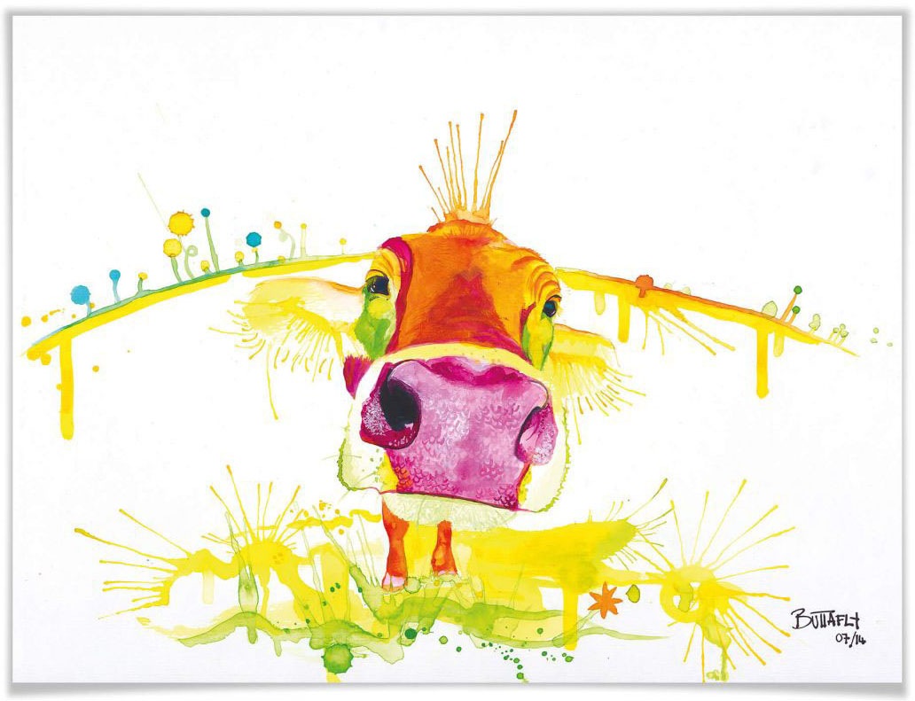 Image of Wall-Art Poster »Crazy Calf«, Schriftzug, (1 St.), Poster, Wandbild, Bild, Wandposter bei Ackermann Versand Schweiz
