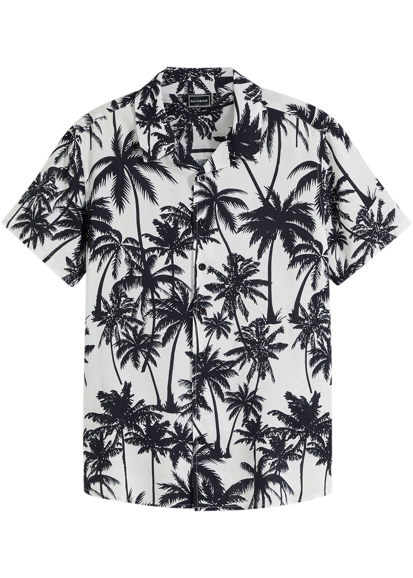 bonprix Chemise à manches courtes »Kurzarmhemd aus Viskose, Slim Fit« schmale Passform, aus Viskose, Allover-Print, bedrucktes Design