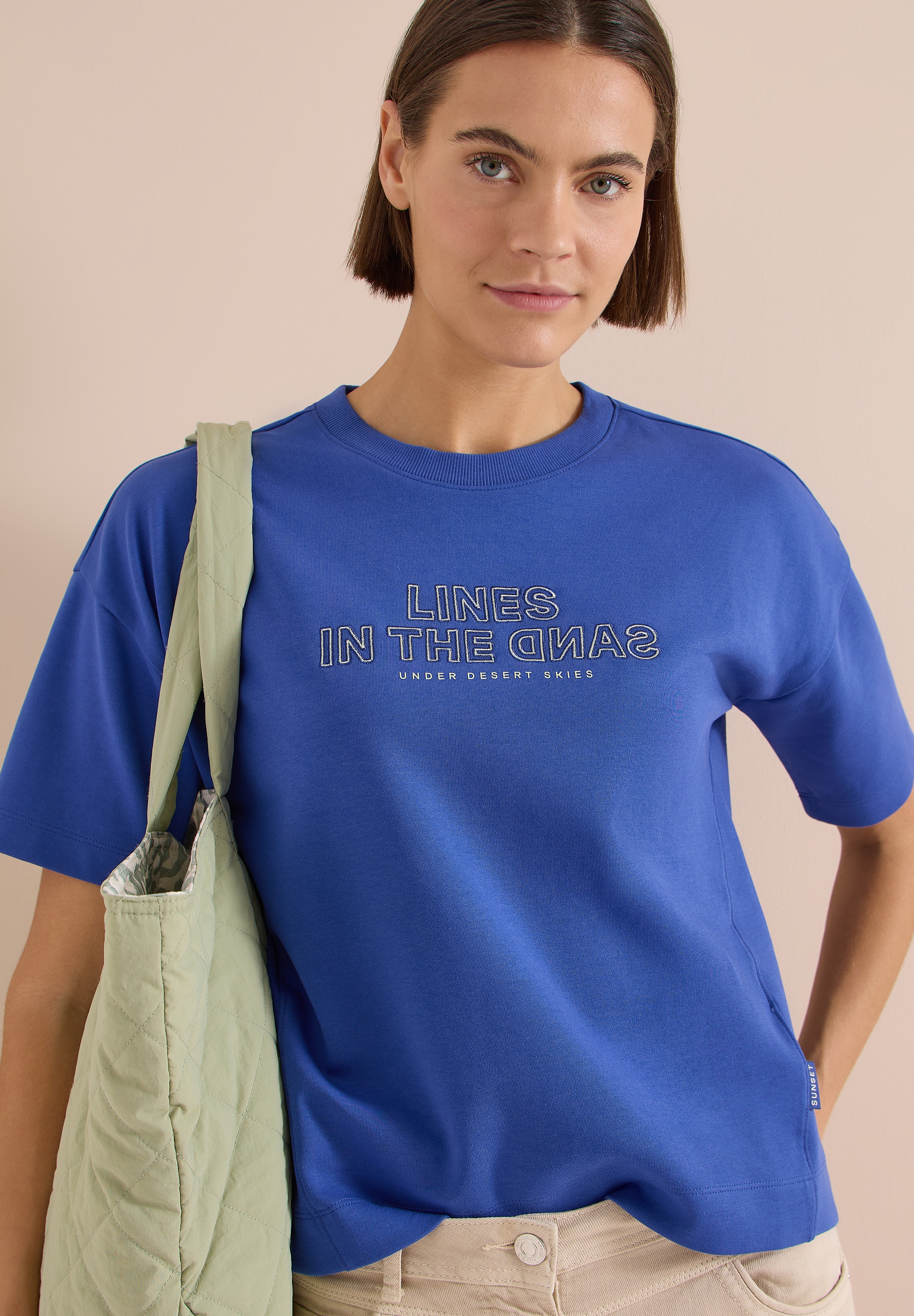 Cecil Pull , Sweatshirt manches courtes avec broderie
