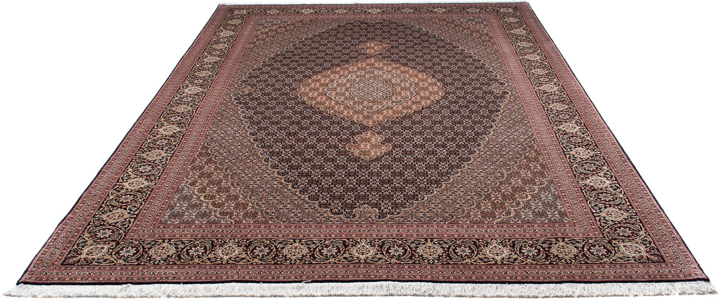 Image of morgenland Orientteppich »Perser - Täbriz - 293 x 202 cm - dunkelblau«, rechteckig, 10 mm Höhe, Wohnzimmer, Handgeknüpft, Einzelstück mit Zertifikat bei Ackermann Versand Schweiz