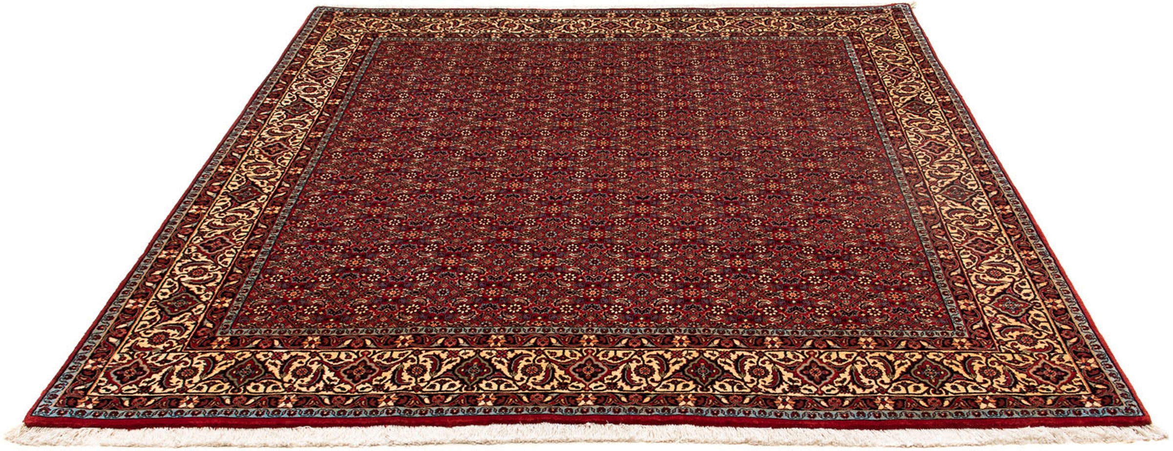Image of morgenland Orientteppich »Perser - Bidjar quadratisch - 207 x 200 cm - dunkelrot«, quadratisch, 15 mm Höhe, Wohnzimmer, Handgeknüpft, Einzelstück mit Zertifikat bei Ackermann Versand Schweiz