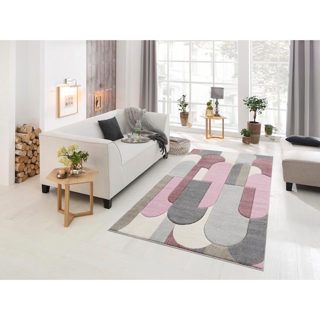 my home Teppich »Pautz«, rechteckig, handgearbeiteter Konturenschnitt, Hoch- Tief-Effekt, wende-Teppich versandkostenfrei auf