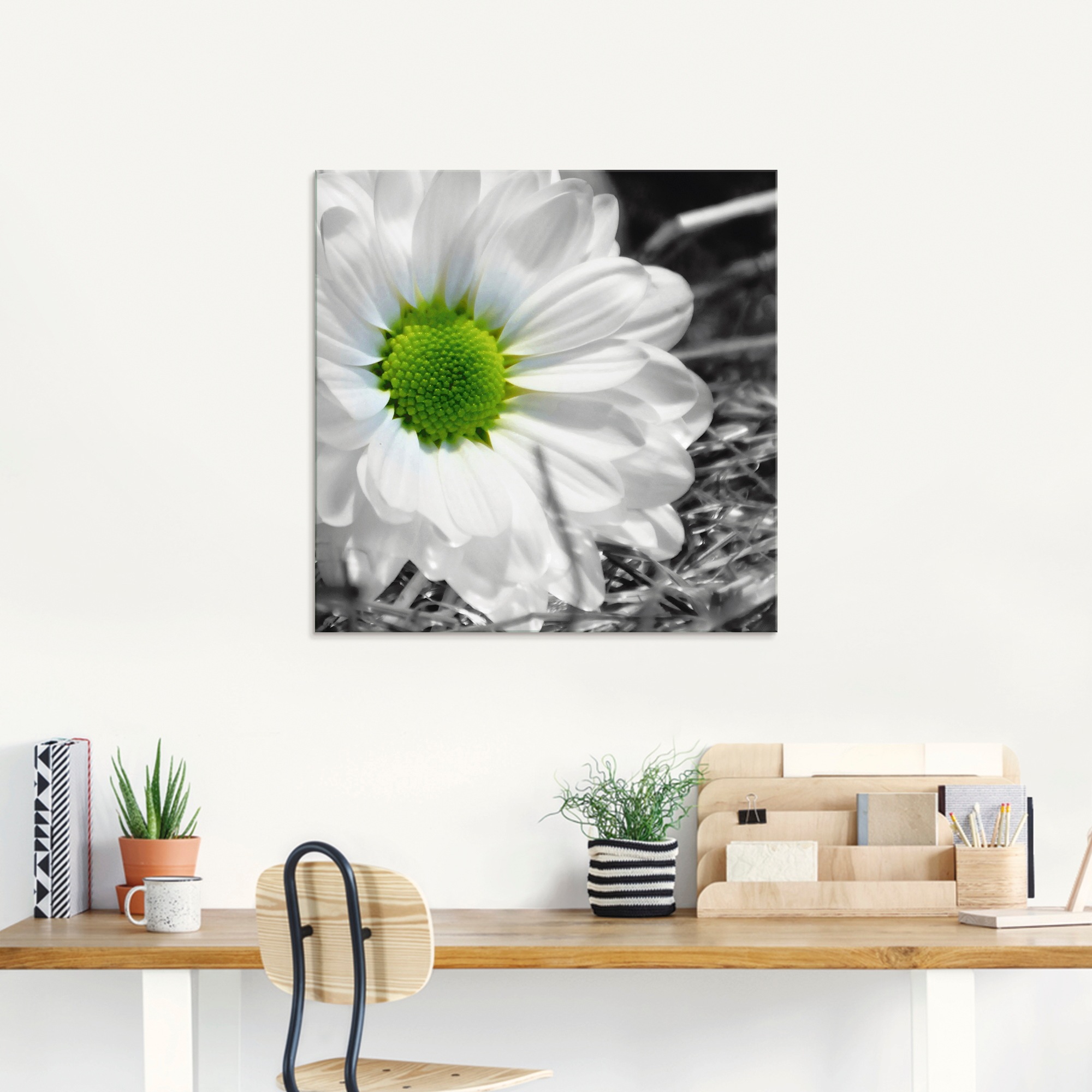 Artland Glasbild »Weisse Blume«, Blumen, (1 St.), in verschiedenen Grössen