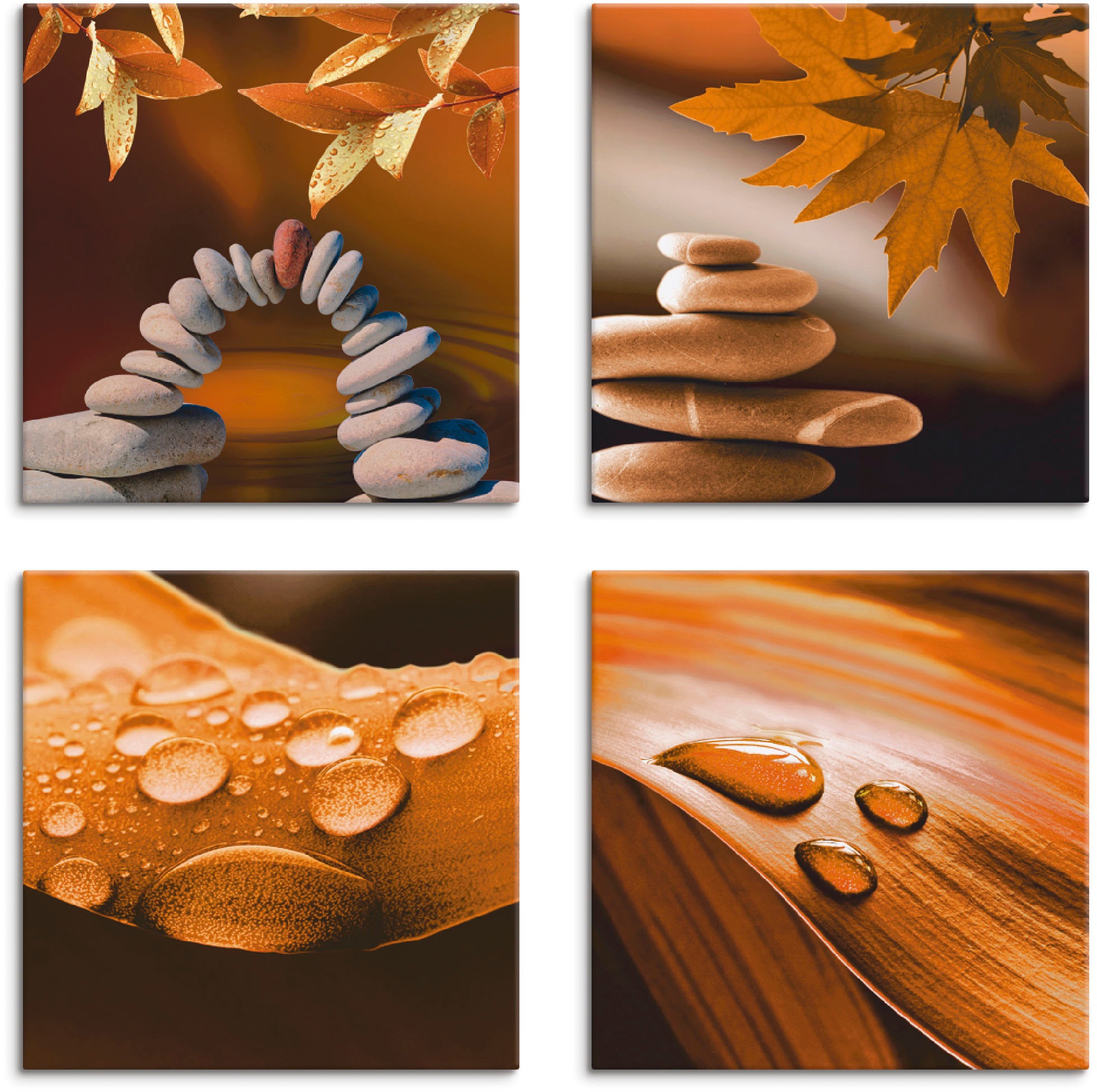 Image of Artland Leinwandbild »Rot an der Spitze«, Zen, (4 St.) bei Ackermann Versand Schweiz