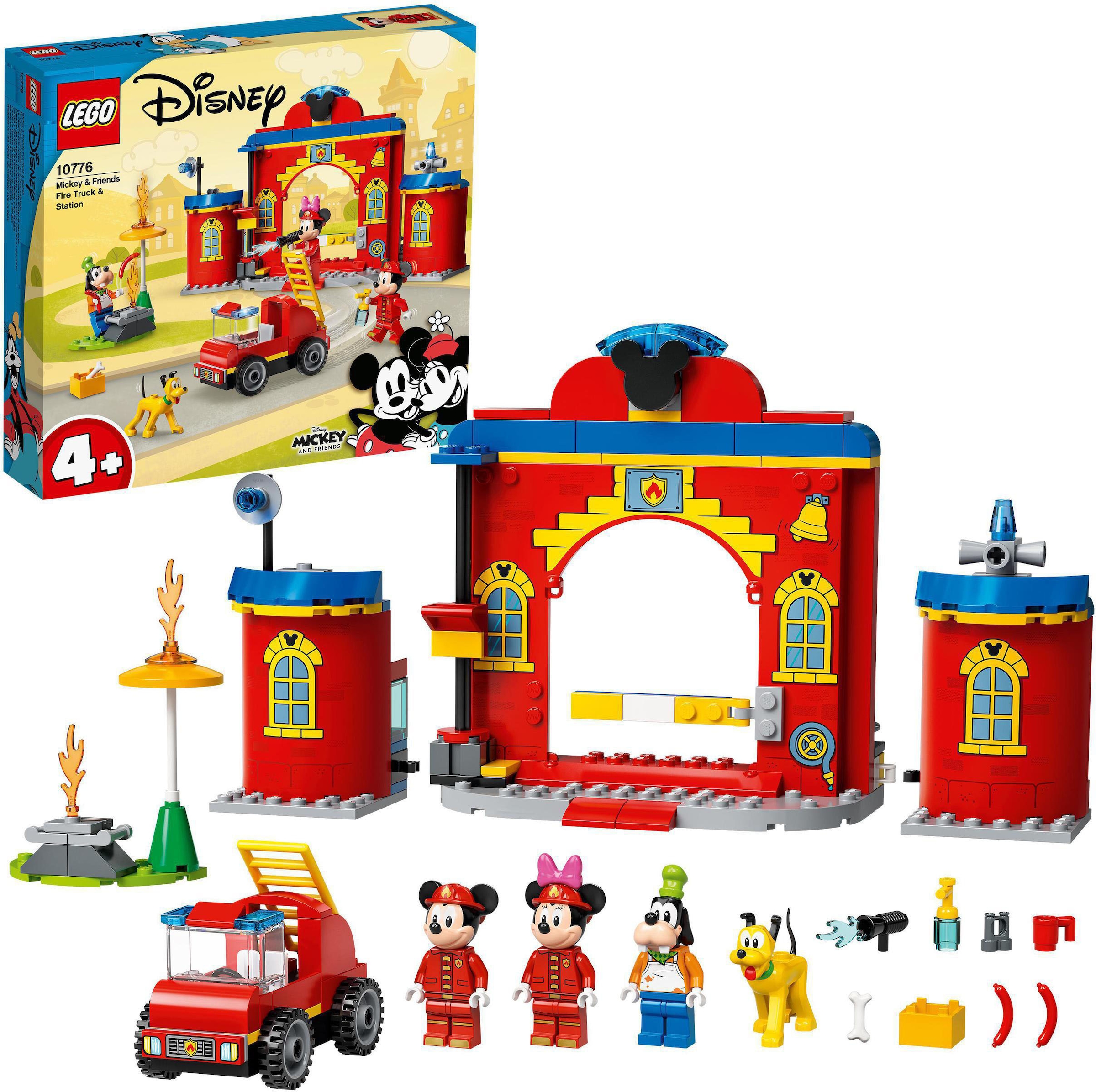 Image of LEGO® Konstruktionsspielsteine »Mickys Feuerwehrstation und Feuerwehrauto (10776)«, (144 St.), LEGO® Mickey & Friends bei Ackermann Versand Schweiz